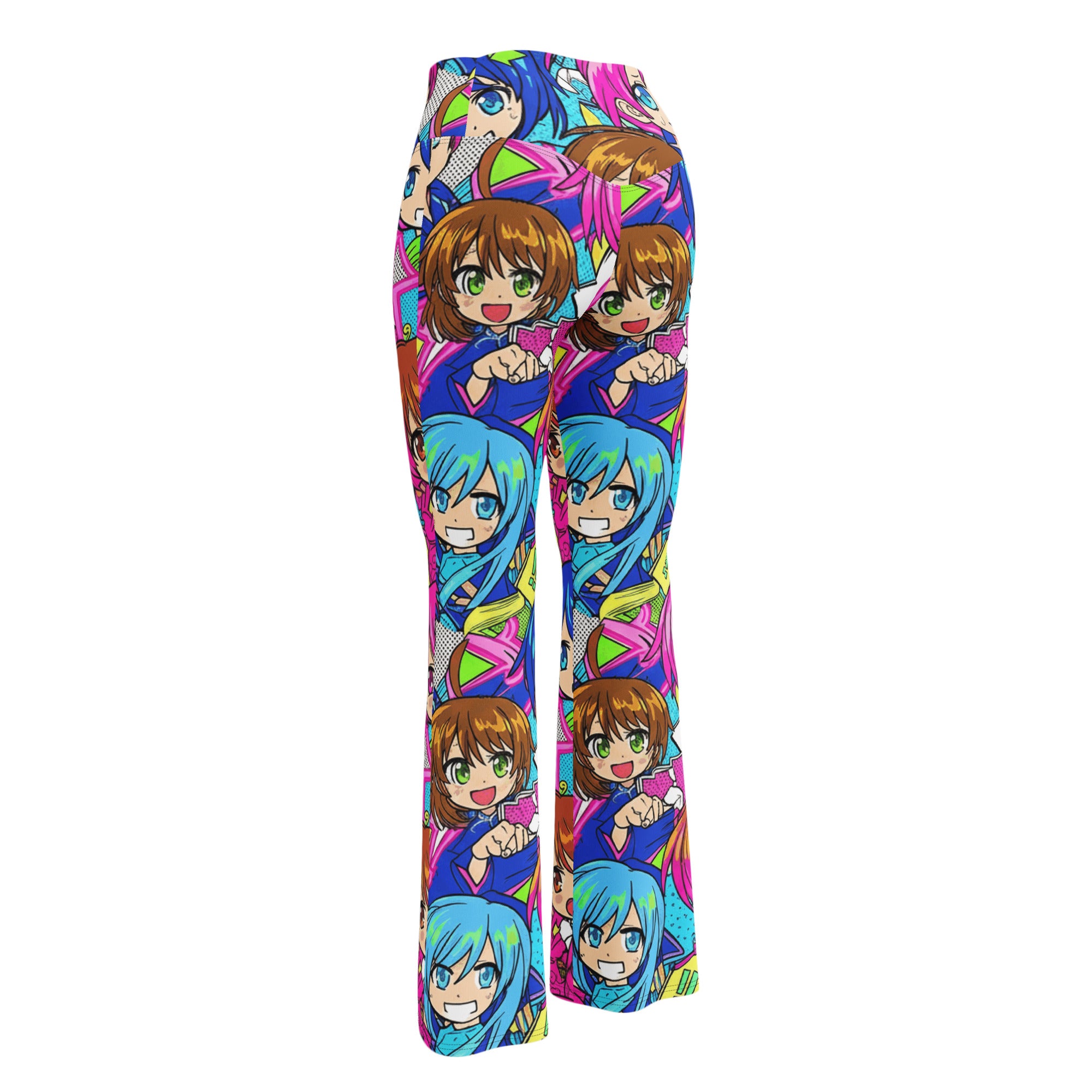 Anime Collage Sakura School Flare Leggings | GearBunch
