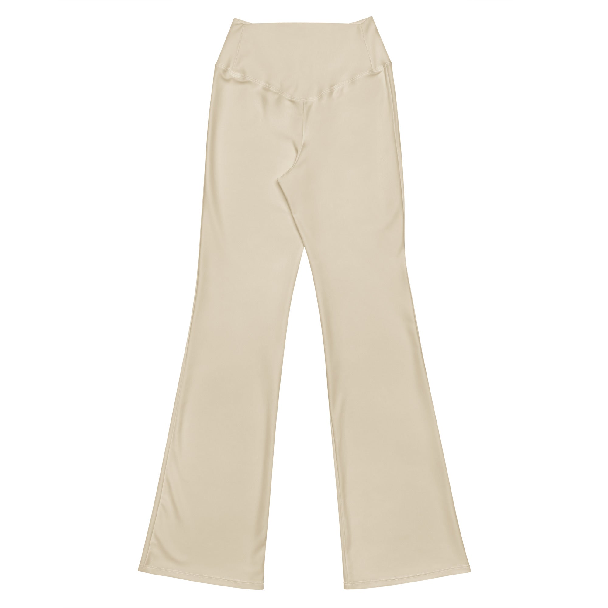 Solid Oatmeal Flare Leggings | GearBunch