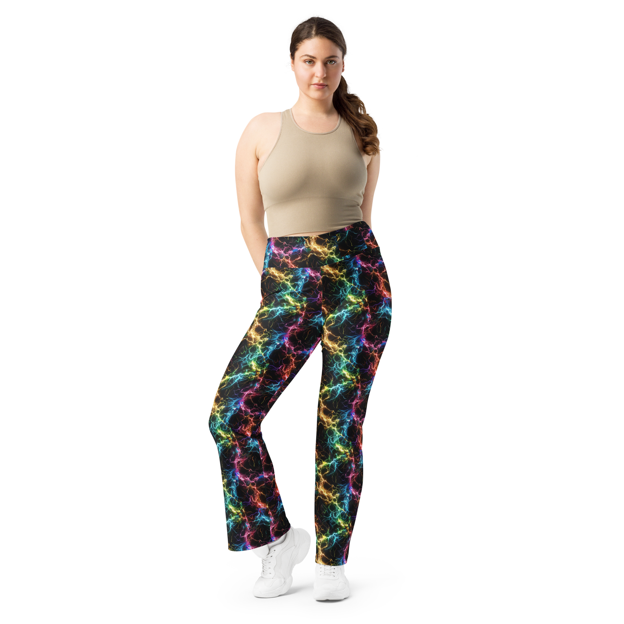 Live Wire Flare Leggings Front View