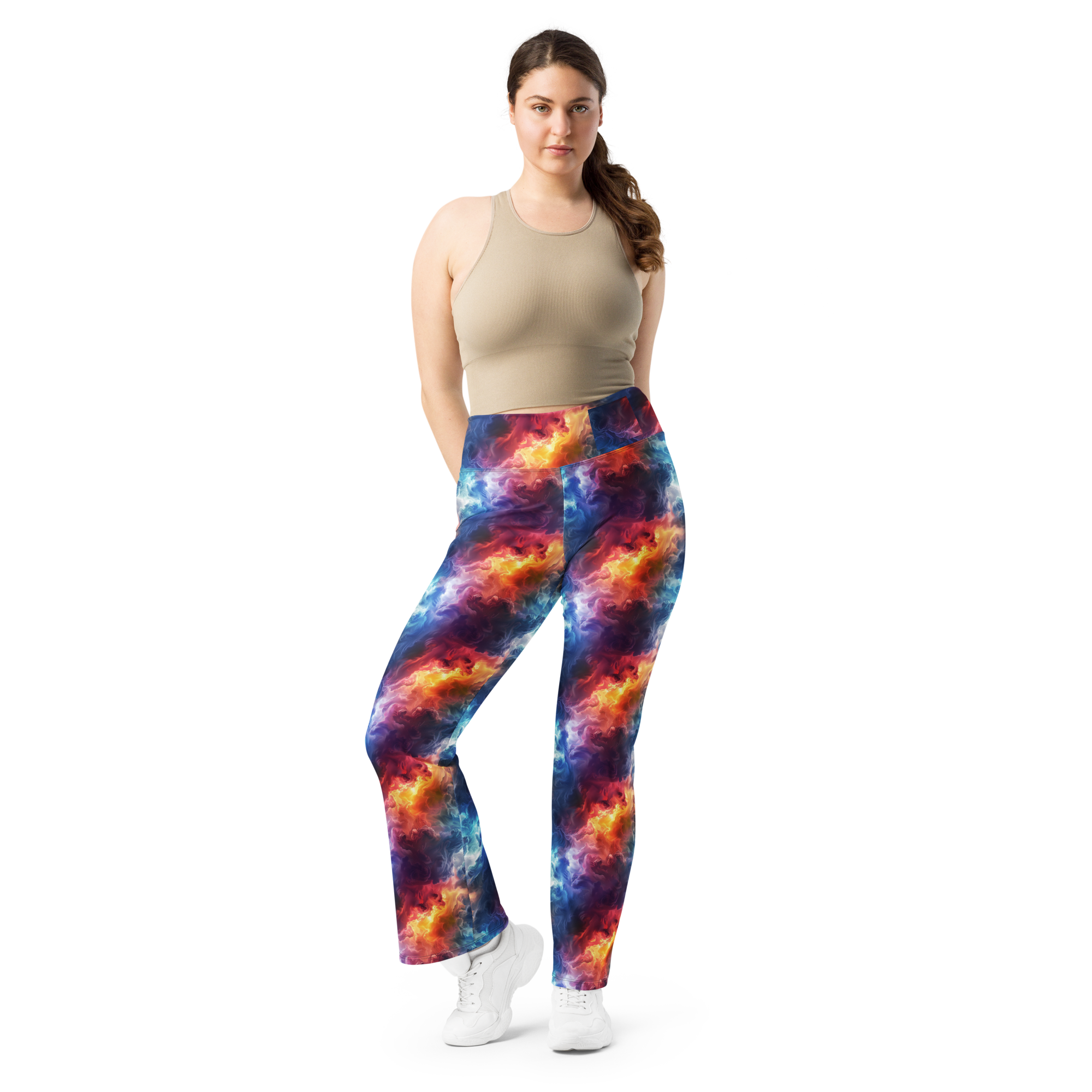 Mystic Cloud Flare Leggings Front View
