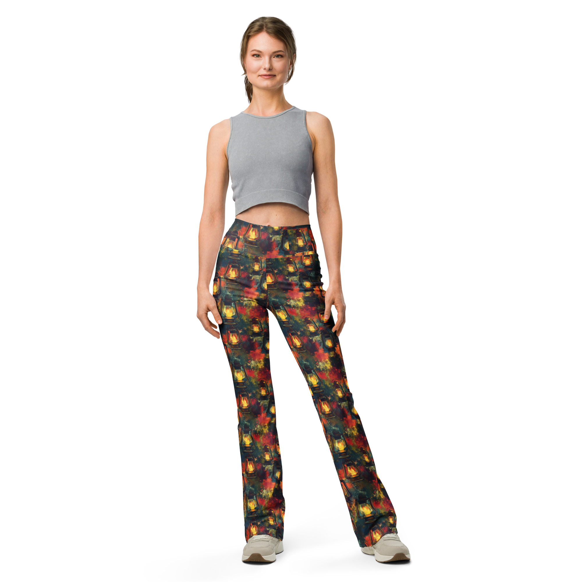 Rustic Lantern Flare Leggings Front View