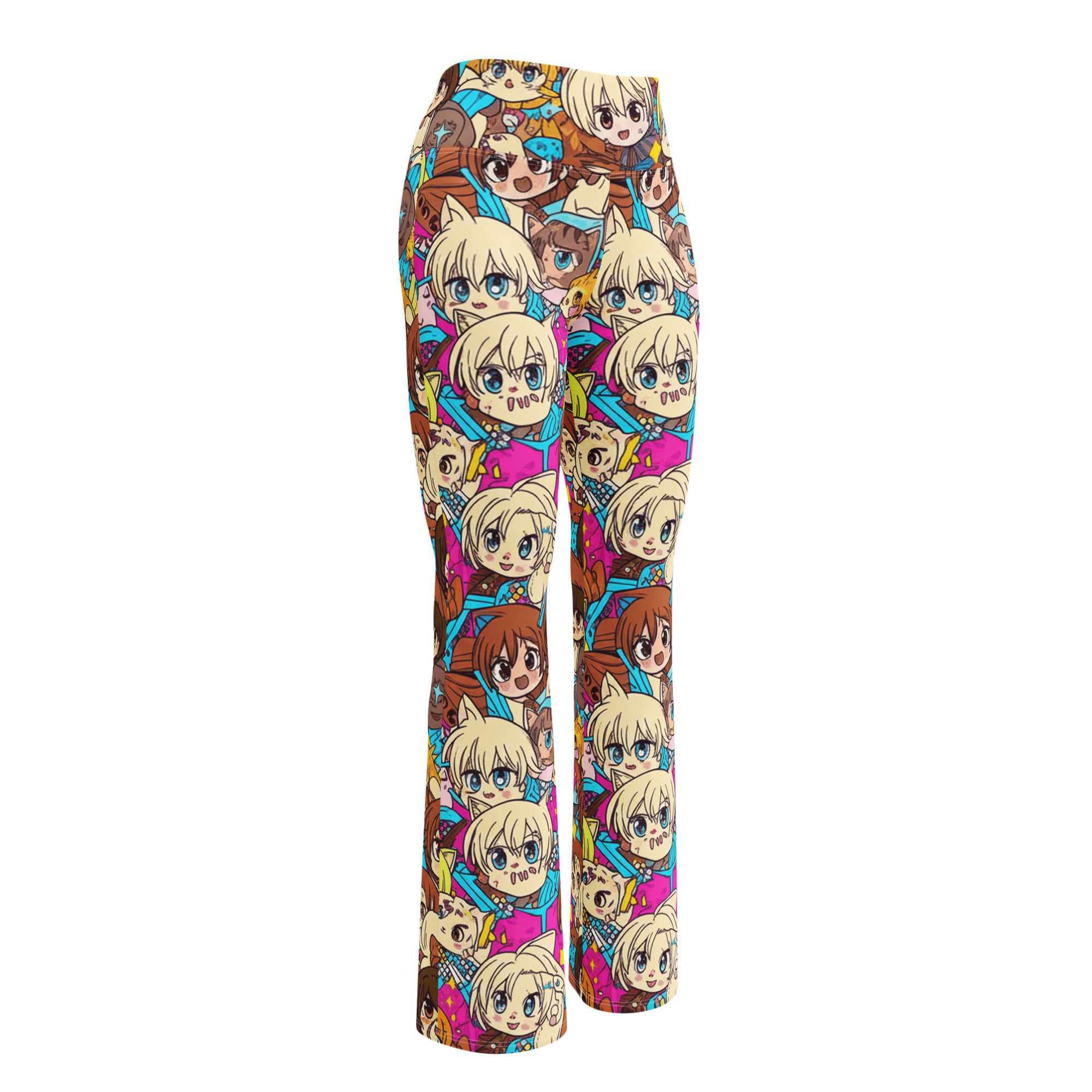 Anime Cat Cafe Flare Leggings | GearBunch