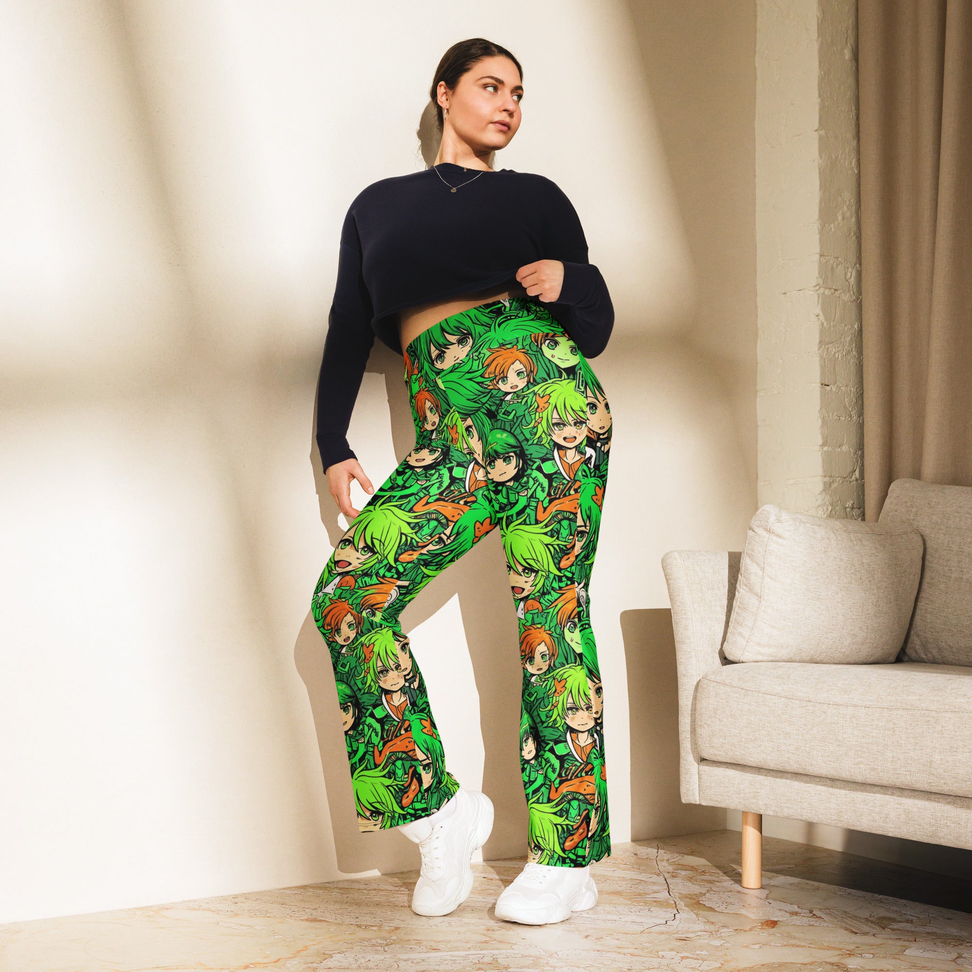 Anime Forest Spirit Flare Leggings | GearBunch