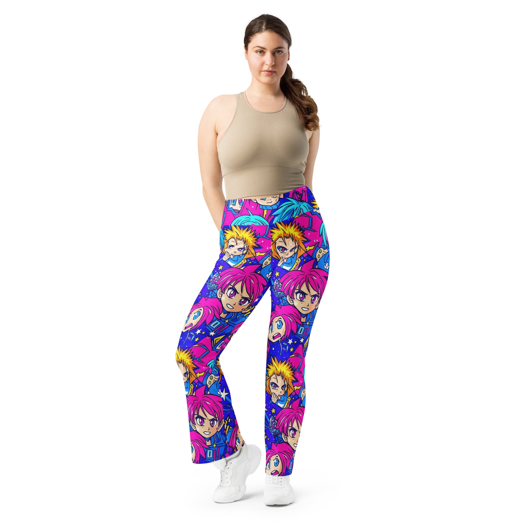 Anime Galaxy Hero Flare Leggings | GearBunch