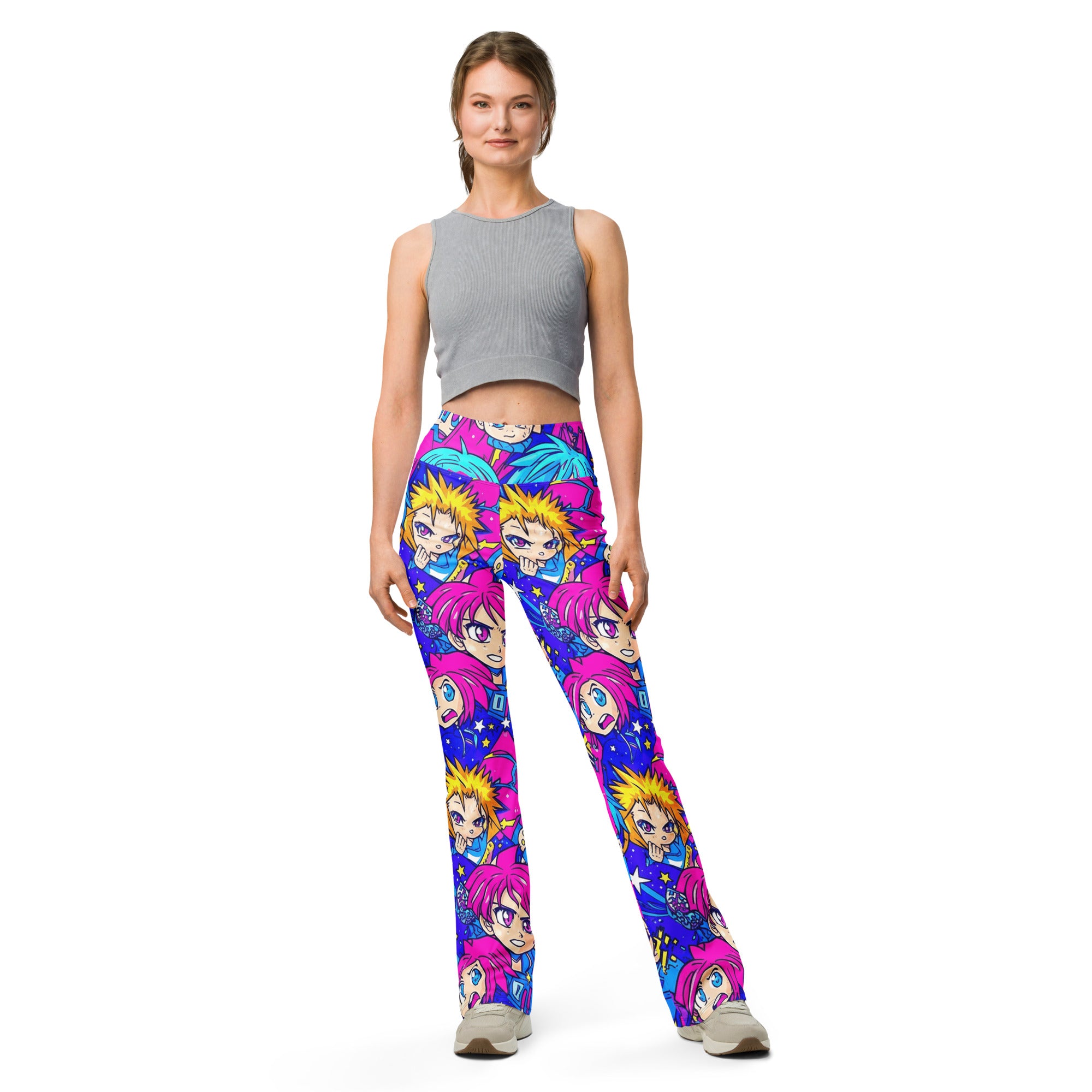 Anime Galaxy Hero Flare Leggings | GearBunch