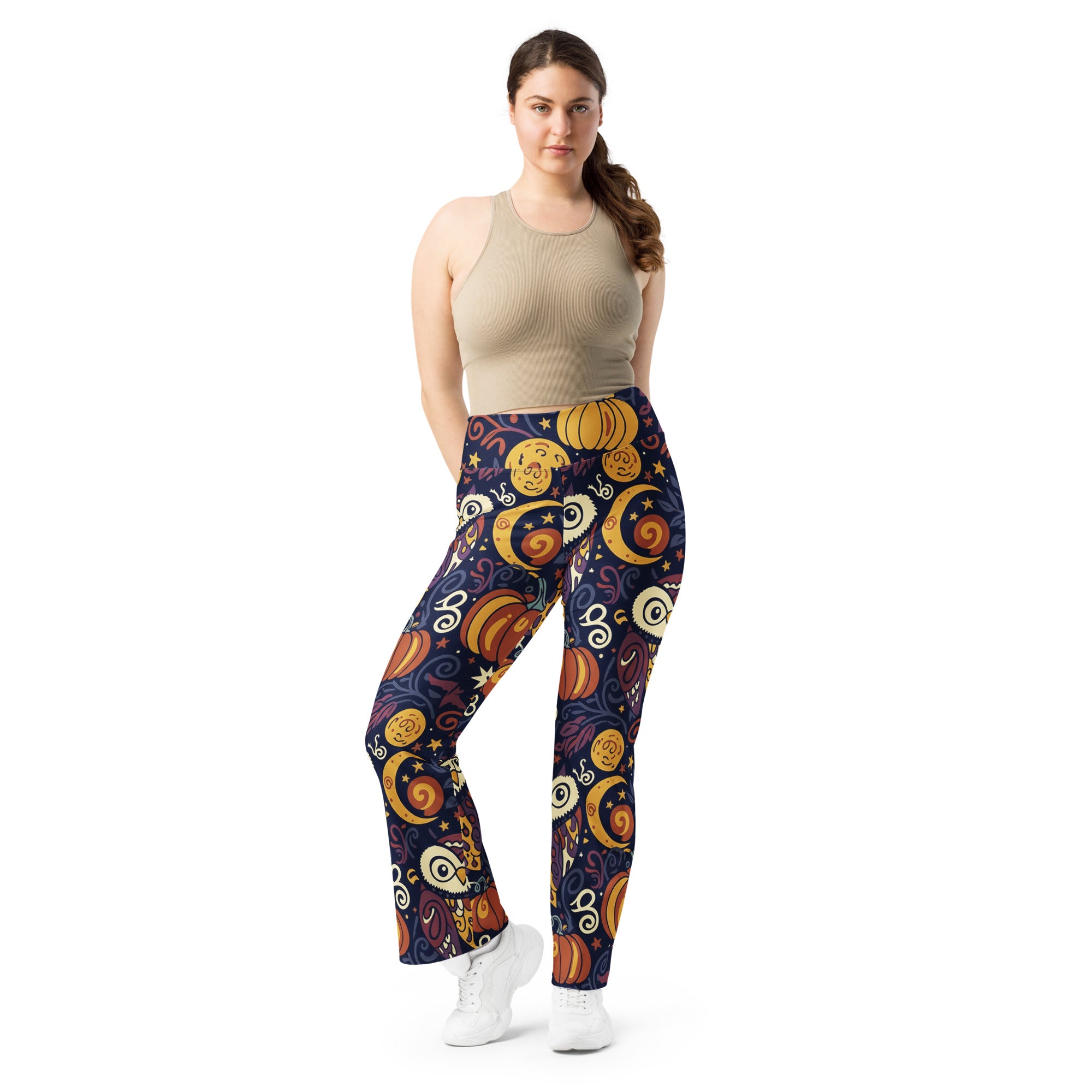 All Hallows Eve Owl Flare Leggings | GearBunch