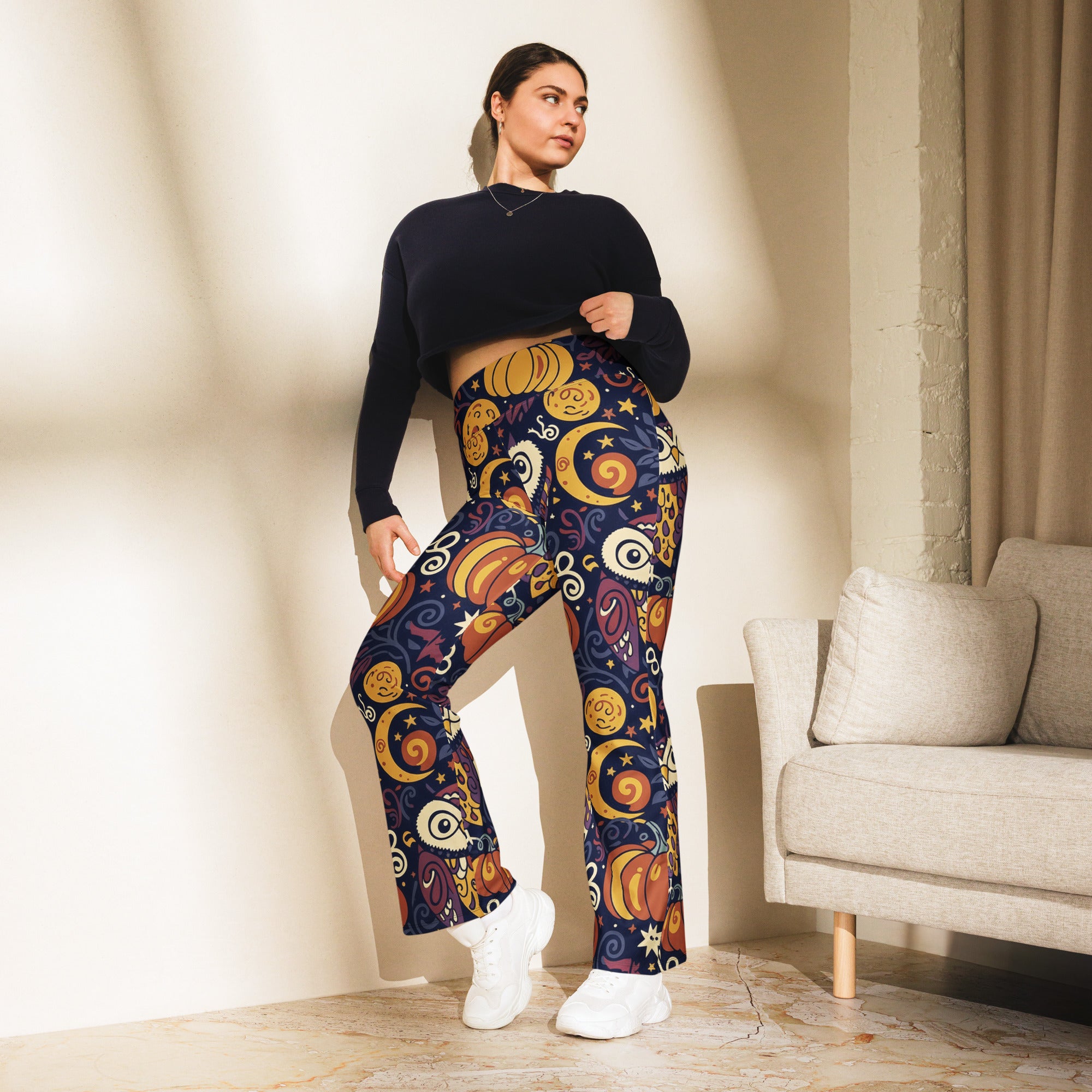 All Hallows Eve Owl Flare Leggings | GearBunch