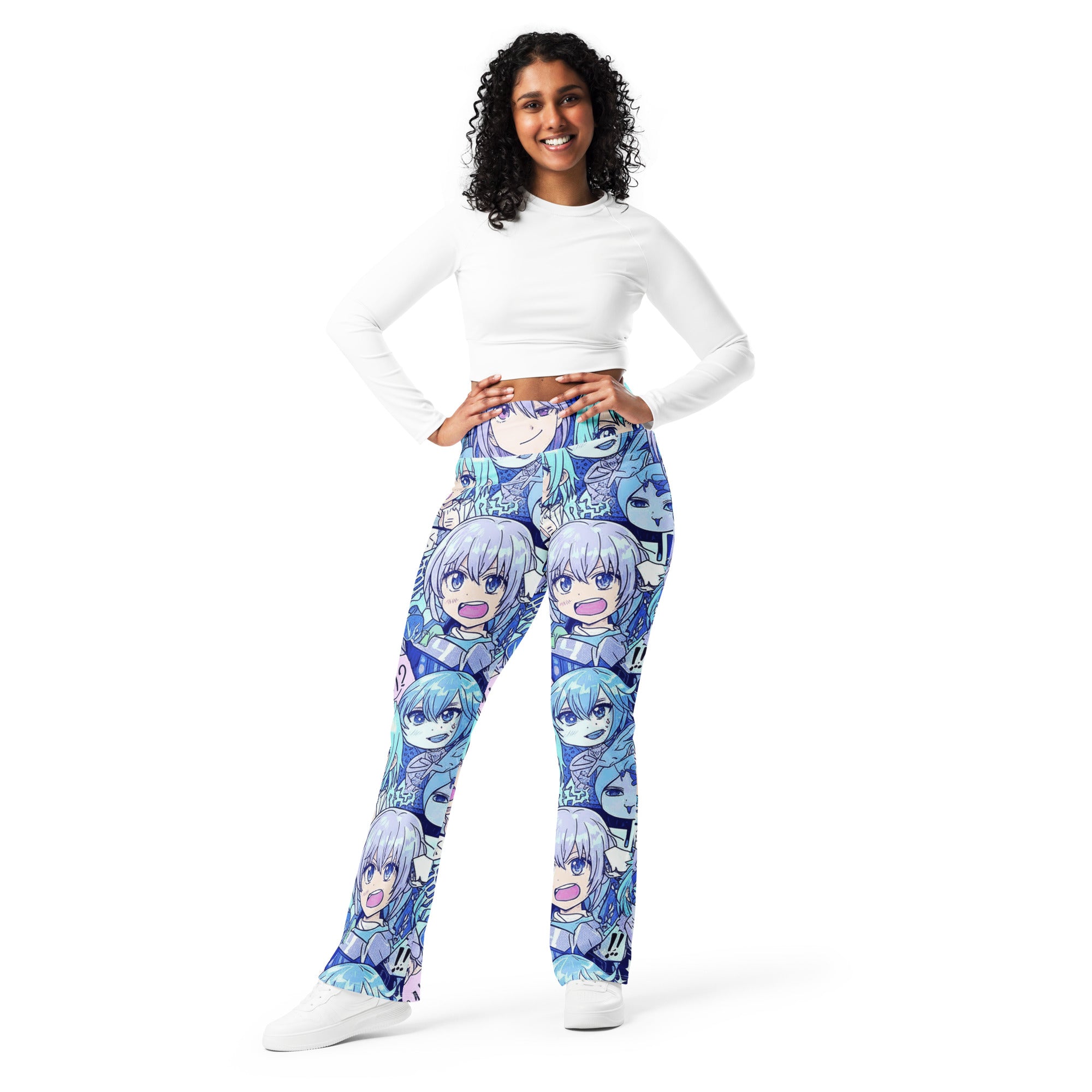 Anime Ice Kingdom Flare Leggings | GearBunch