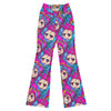 Ultra-vibrant anime manga collage print GearBunch Flare Leggings featuring magical girl characters and neon colours