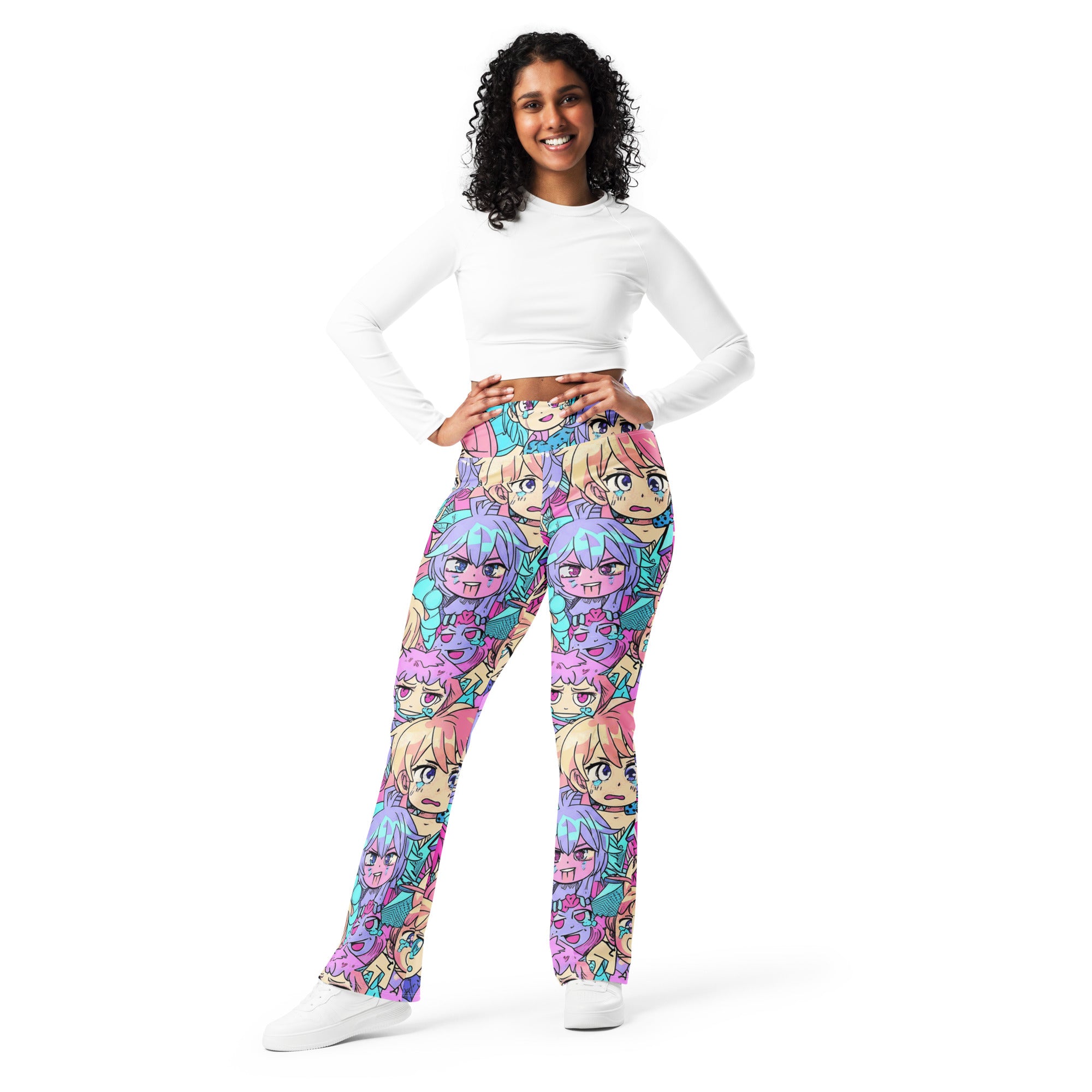 Anime Collage Pastel Dream Flare Leggings | GearBunch