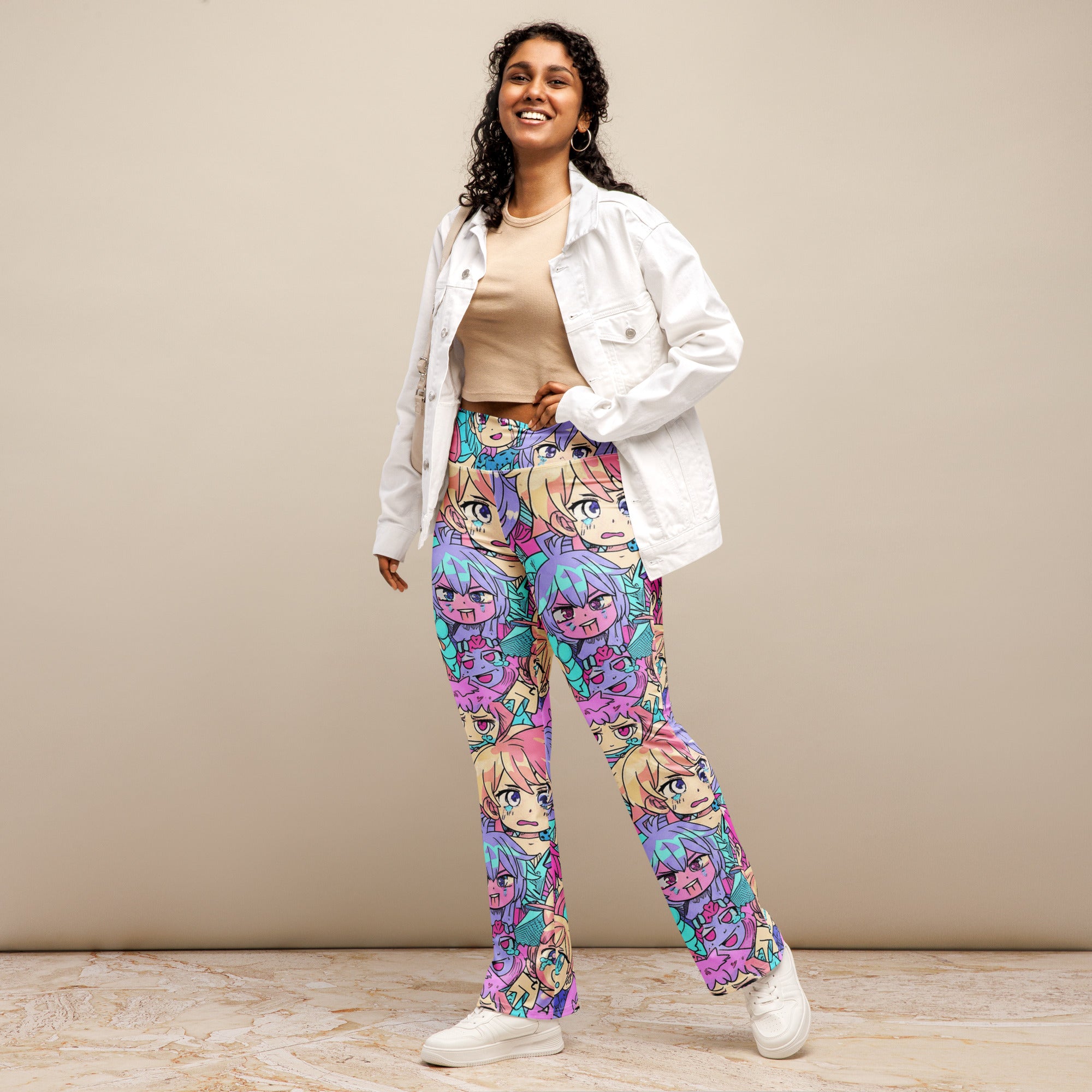 Anime Collage Pastel Dream Flare Leggings | GearBunch