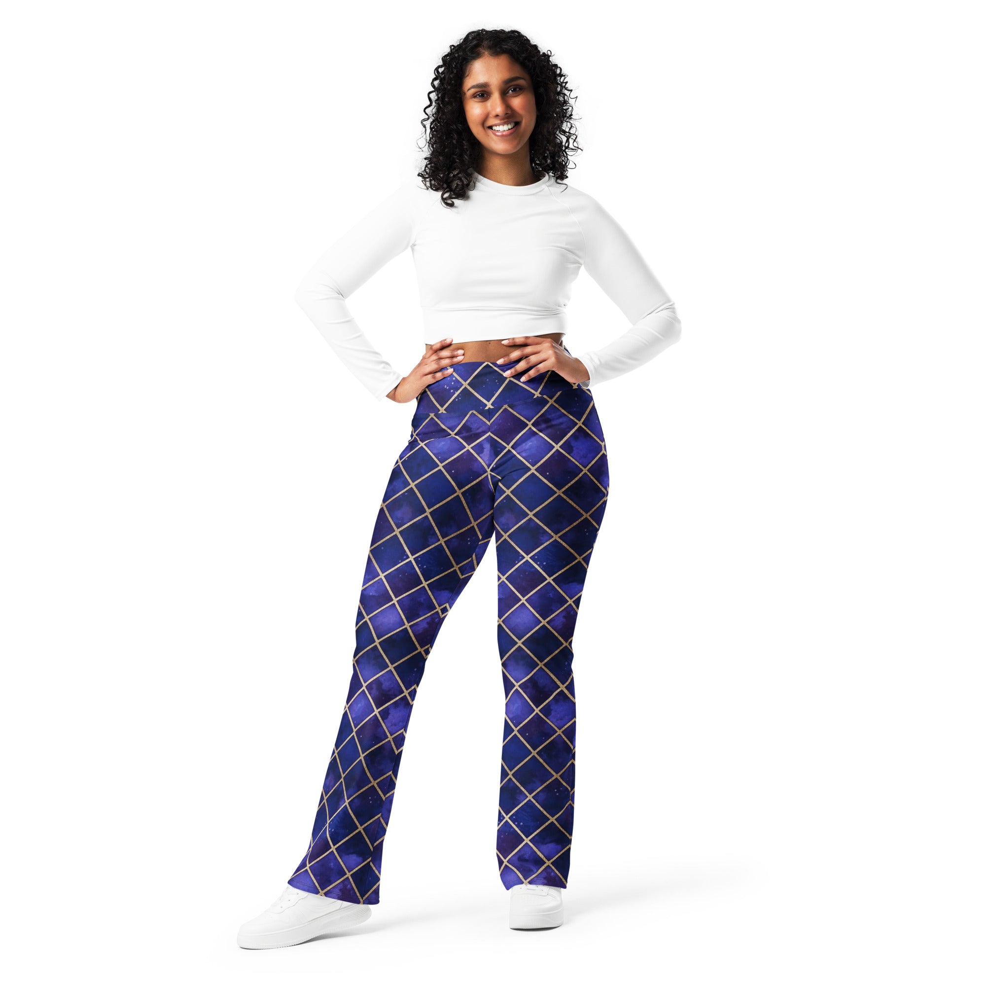 Midnight Galaxy Flare Leggings | GearBunch
