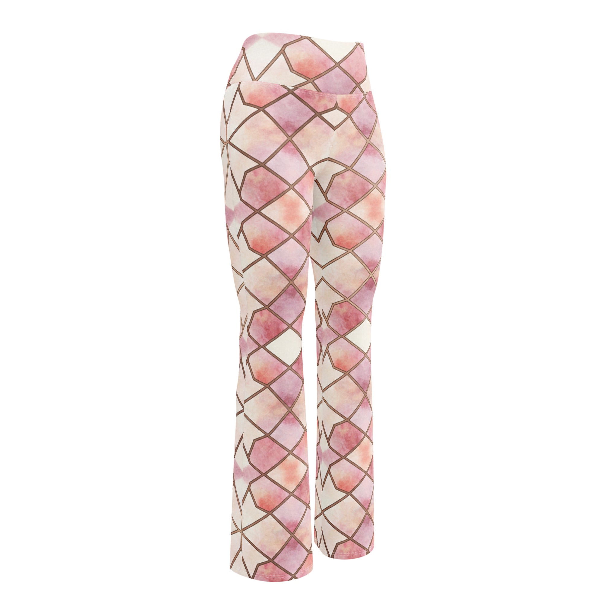 Arabic Rose Quartz Flare Leggings | GearBunch