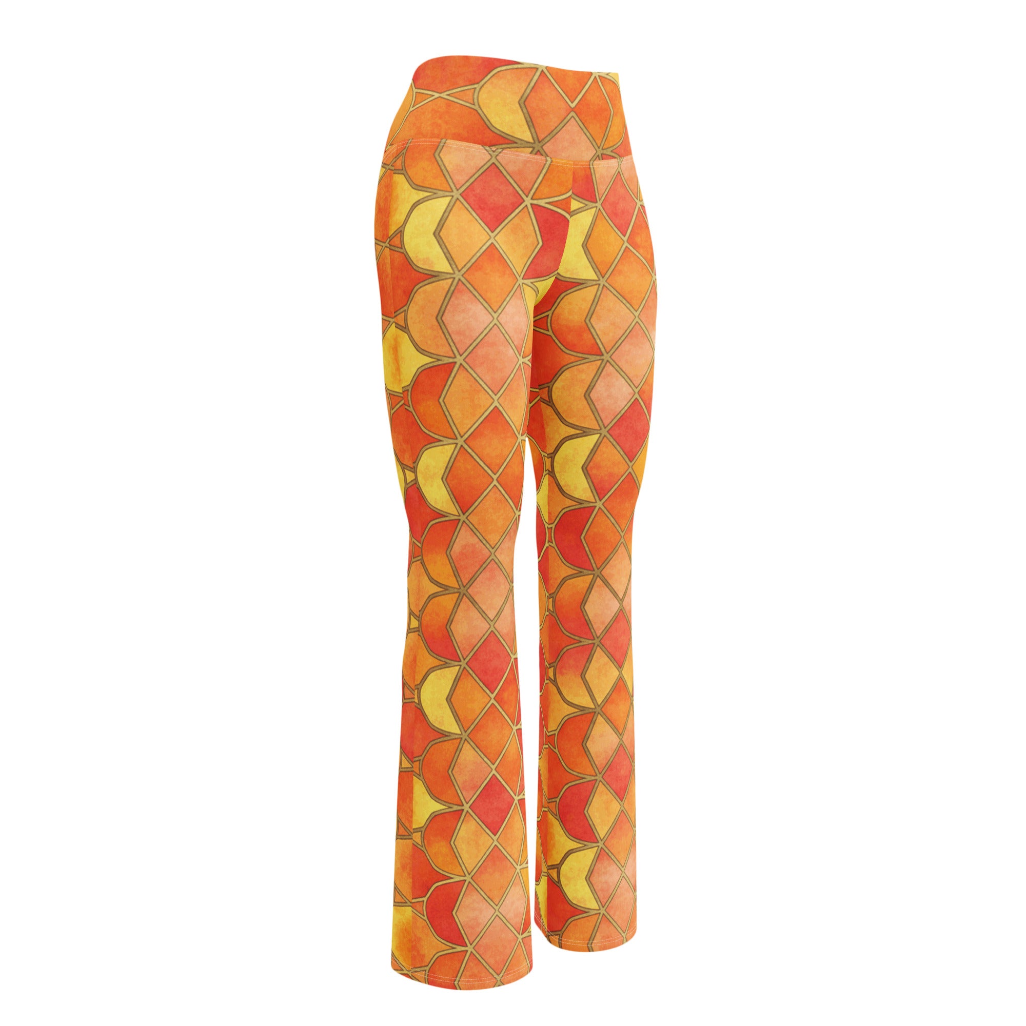 Arabic Sunset Blaze Flare Leggings | GearBunch