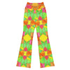 GearBunch Arabic Tropical Punch Flare Leggings featuring a vibrant geometric pattern. Perfect for yoga and active life.