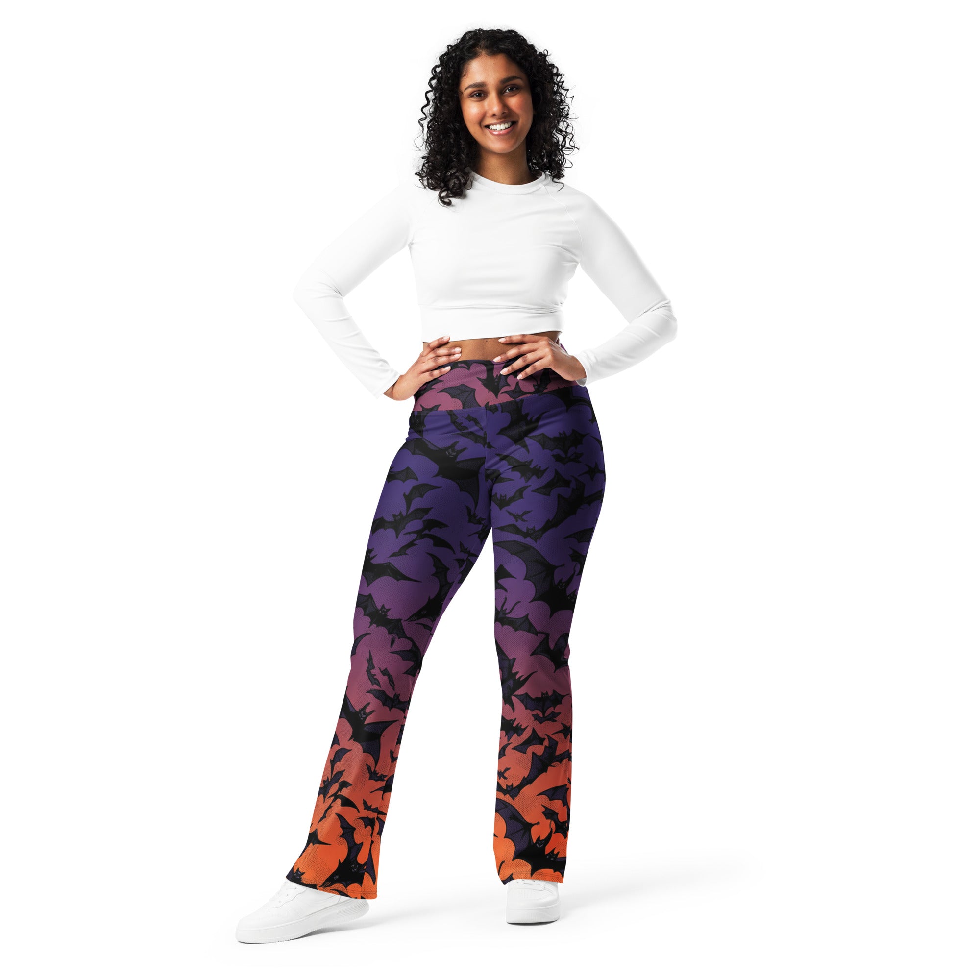 Bat Swarm Twilight Flare Leggings | GearBunch