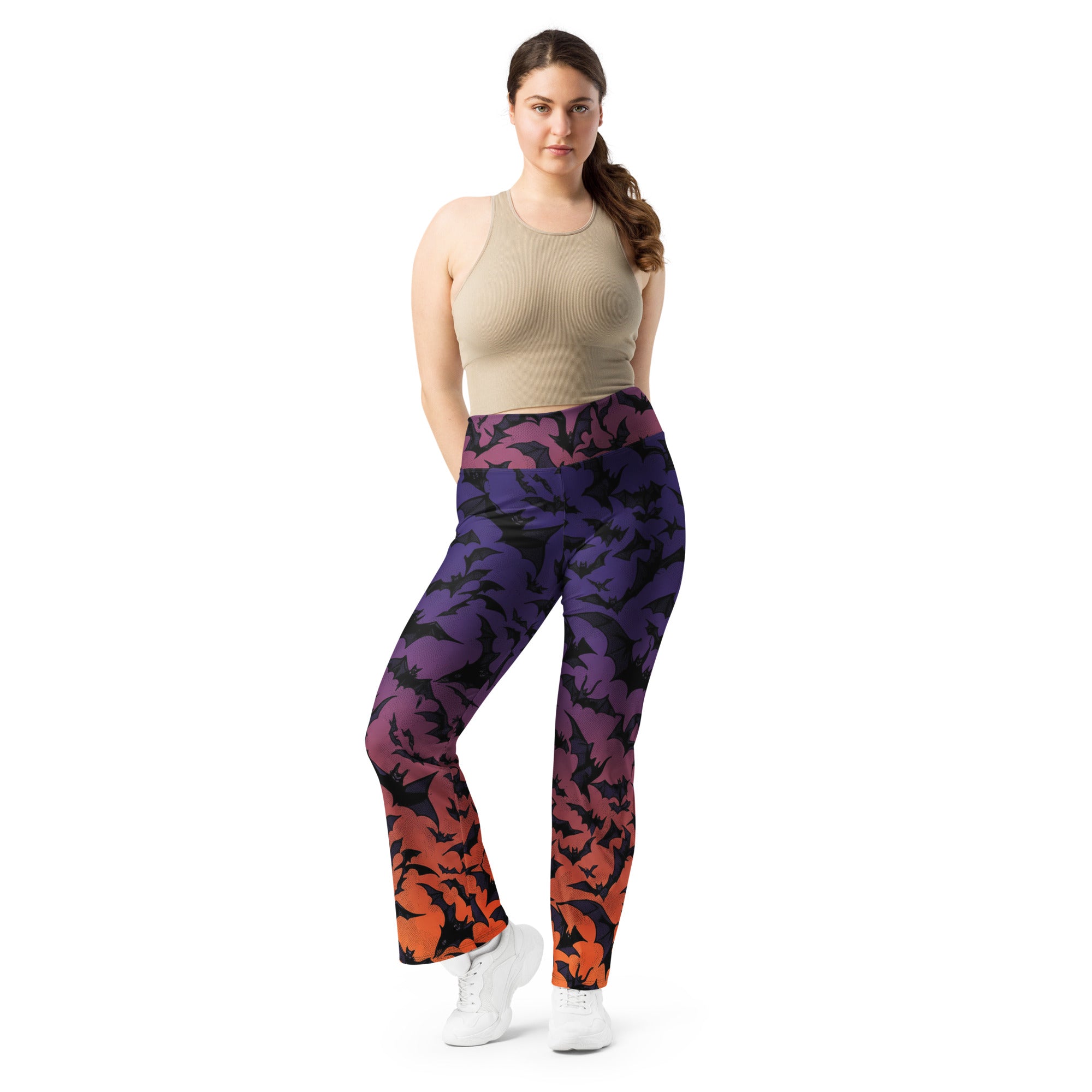 Bat Swarm Twilight Flare Leggings | GearBunch