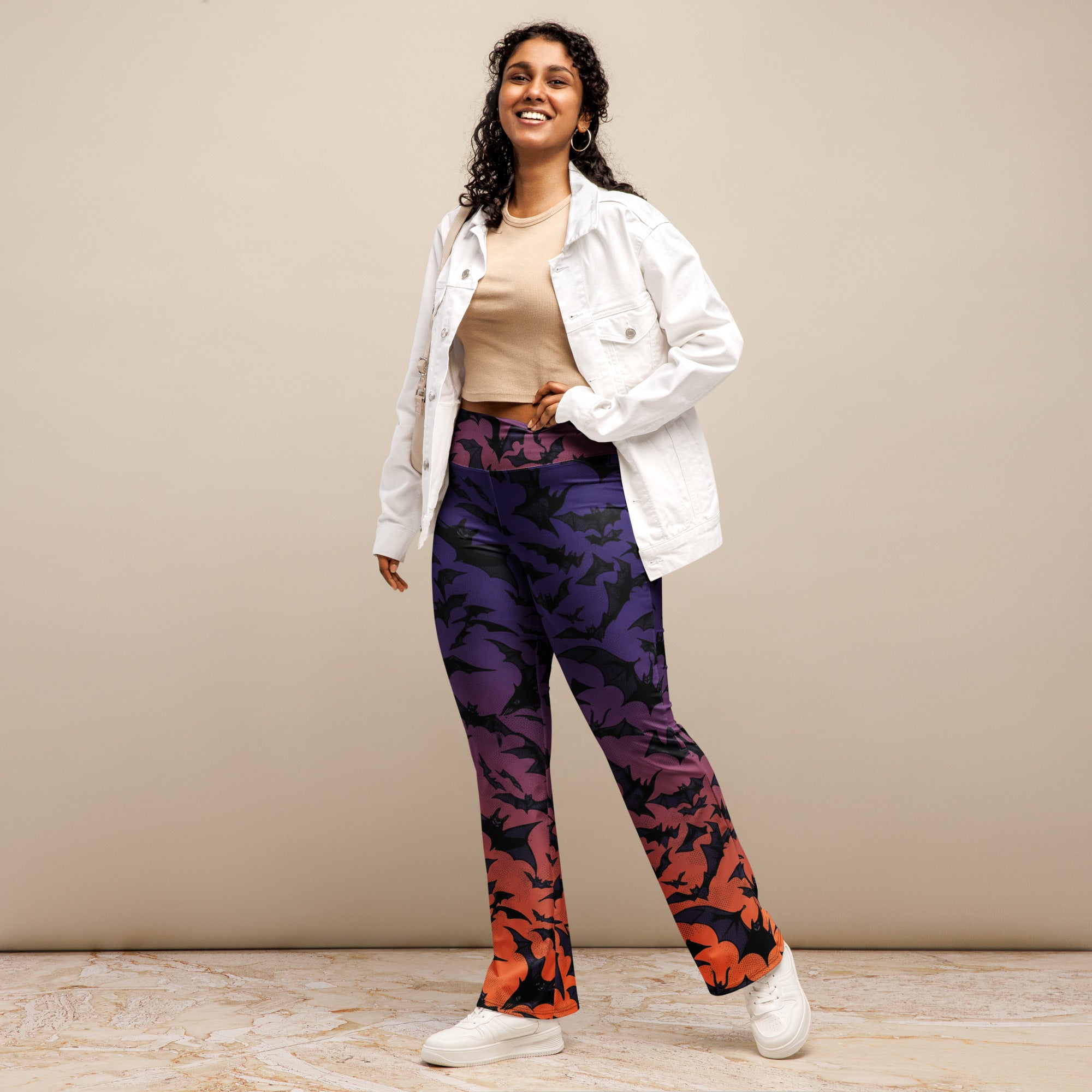 Bat Swarm Twilight Flare Leggings | GearBunch