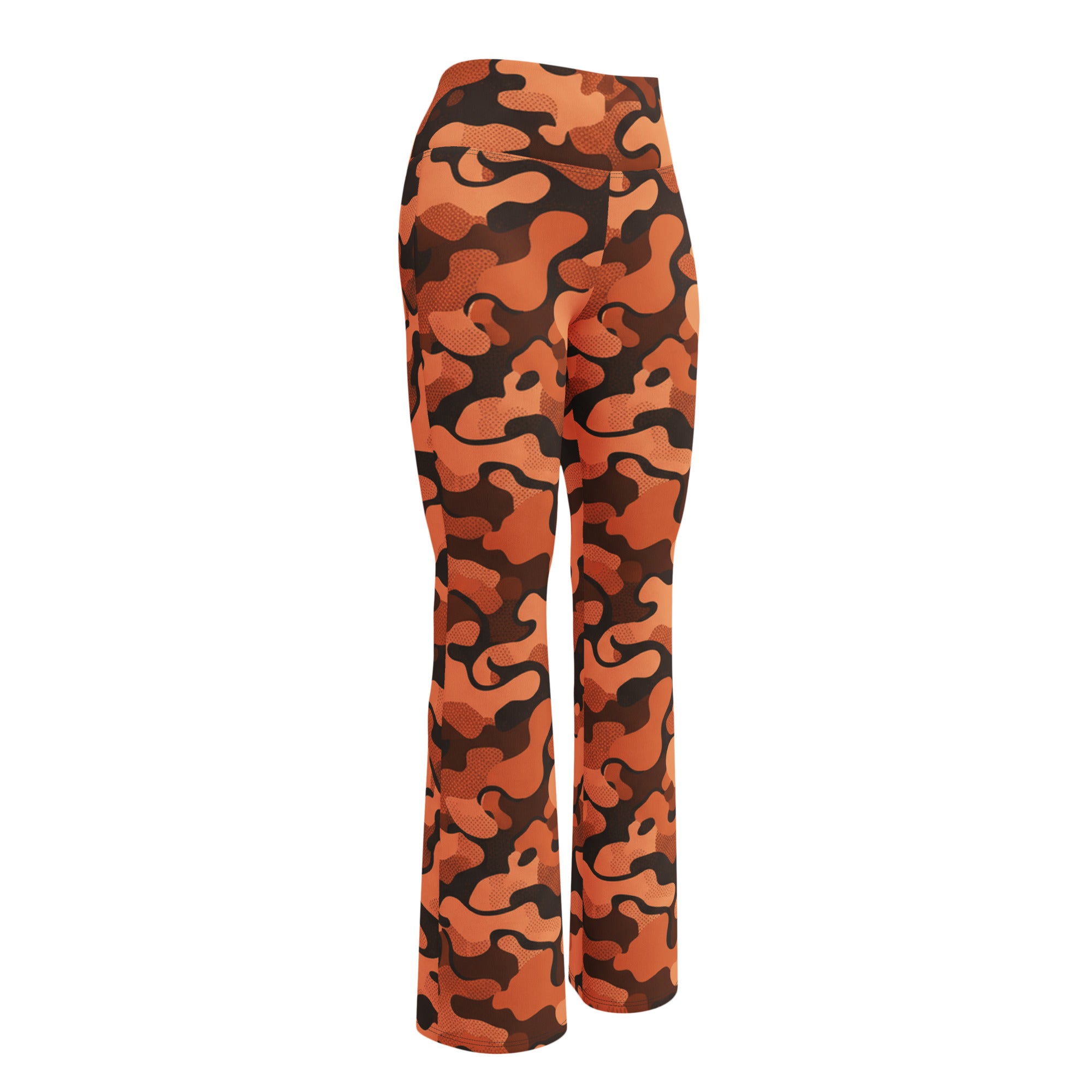 Burnt Orange Camo Flare Leggings | GearBunch