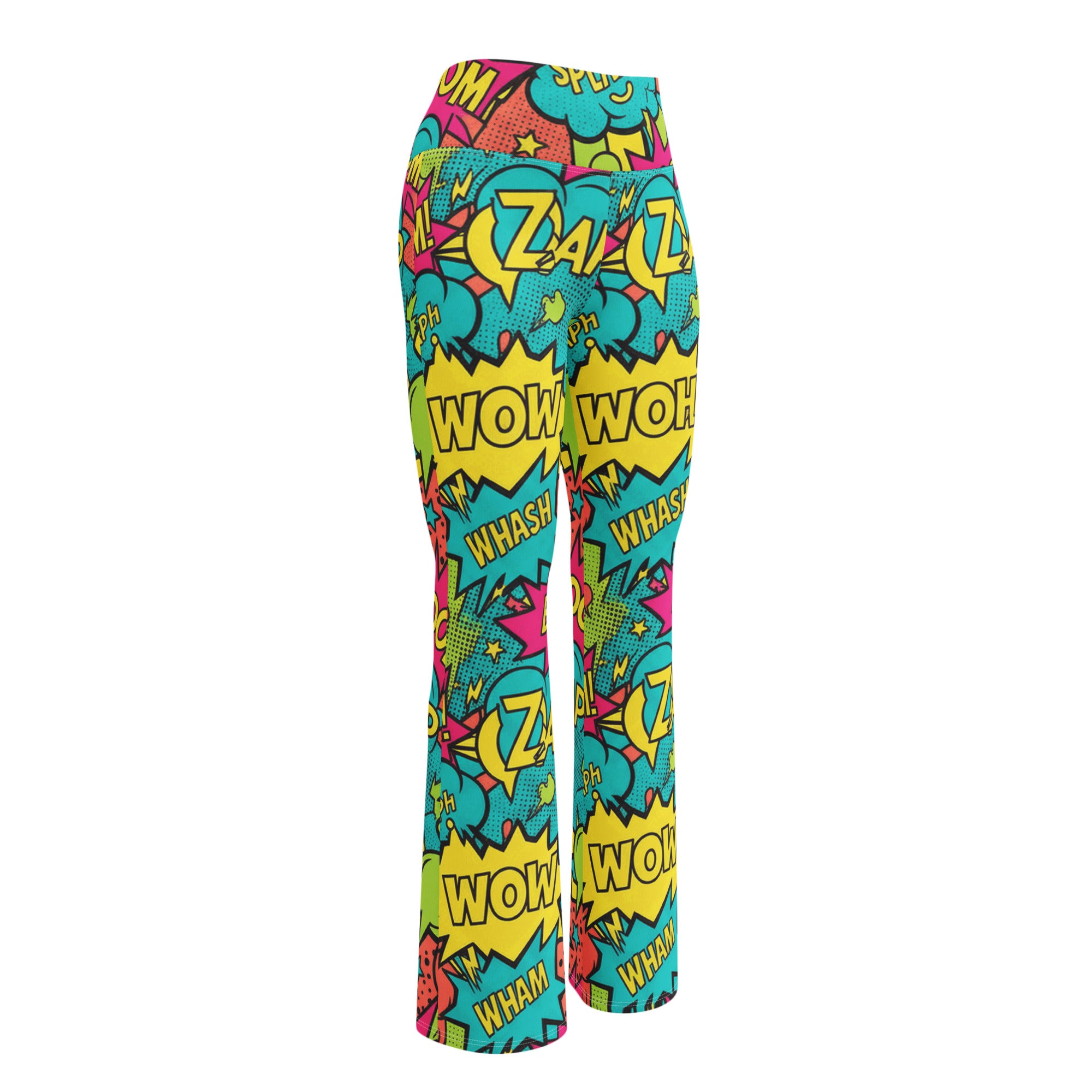 Comic Pop Tropical Flare Leggings | GearBunch