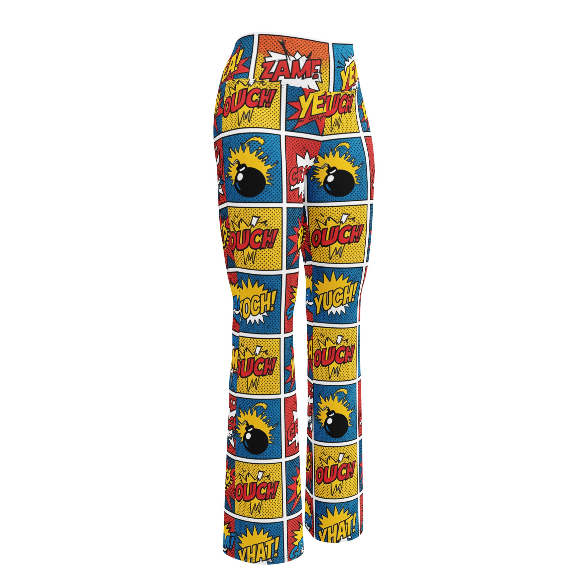 Comic Strip Classic Hero Flare Leggings | GearBunch