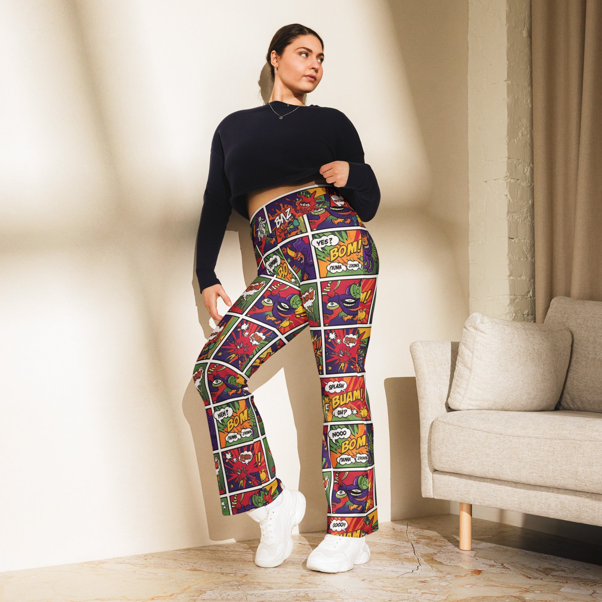 Comic Strip Monster Mash Flare Leggings | GearBunch