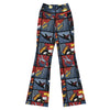 Dynamic Comic Strip Ninja Night Flare Leggings from GearBunch. Featuring bold action visuals in black, red, and gold.