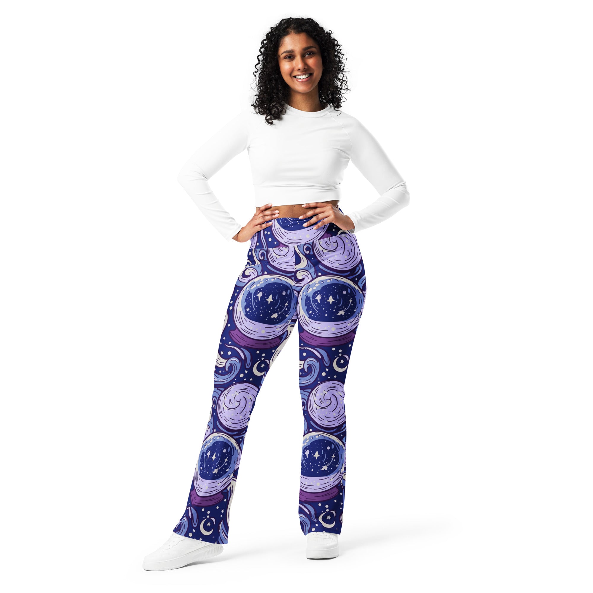 Crystal Ball Smoke Magic Flare Leggings | GearBunch