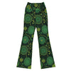 GearBunch Emerald Paillette Jungle Flare Leggings. Vibrant, jewel-toned activewear featuring exotic fantasy florals in emerald, jade, and gold.