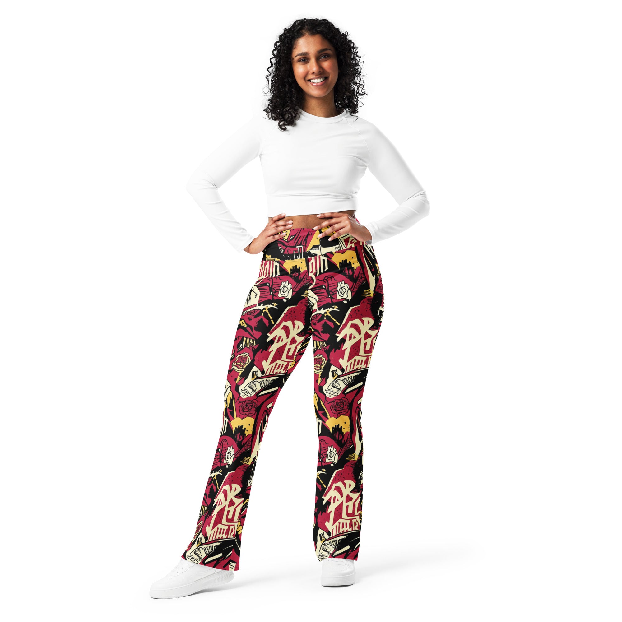 Hammer Horror Poster Collage Flare Leggings | GearBunch