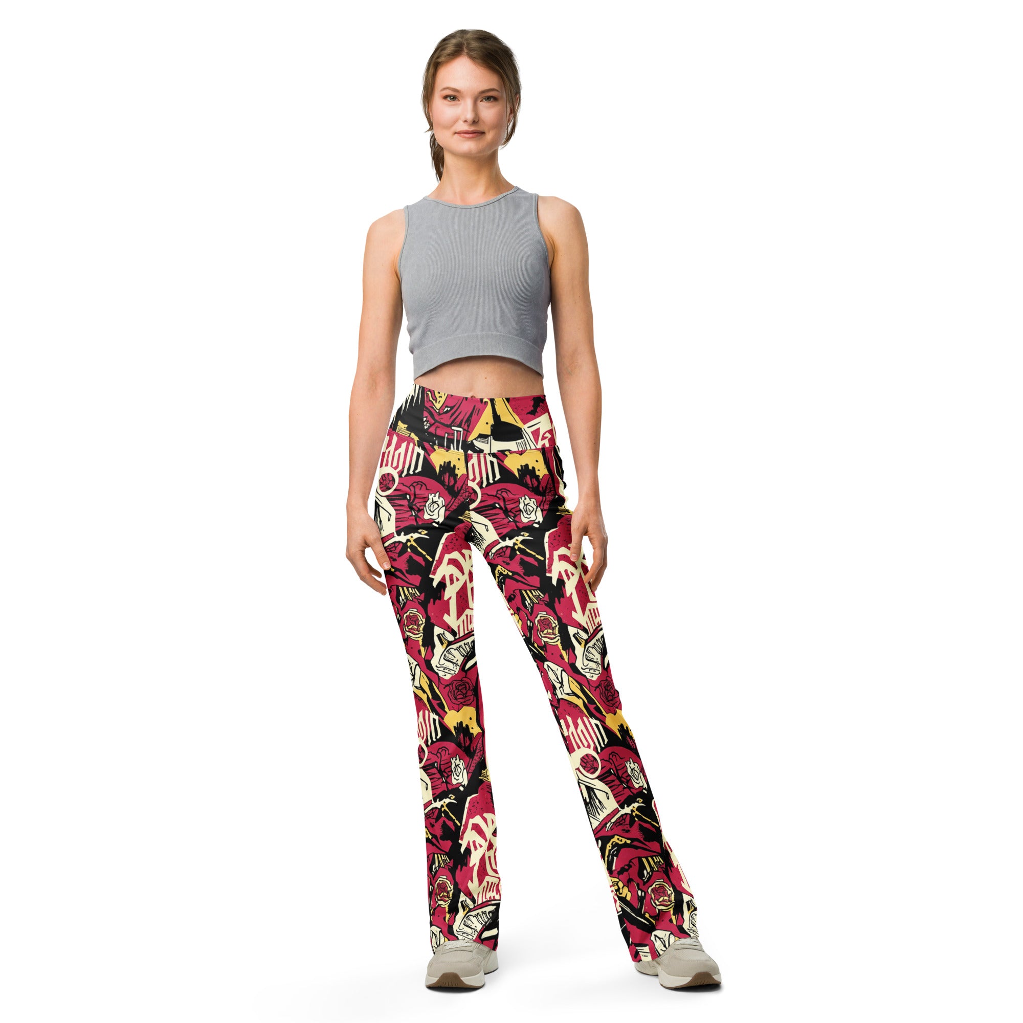 Hammer Horror Poster Collage Flare Leggings | GearBunch