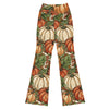 Main image of Heirloom Pumpkin Patch Flare Leggings by GearBunch, featuring rich rust, sage, and terracotta hues.