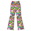 Vibrant GearBunch Kawaii Arcade Game Flare Leggings with playful characters and bright neon colors.