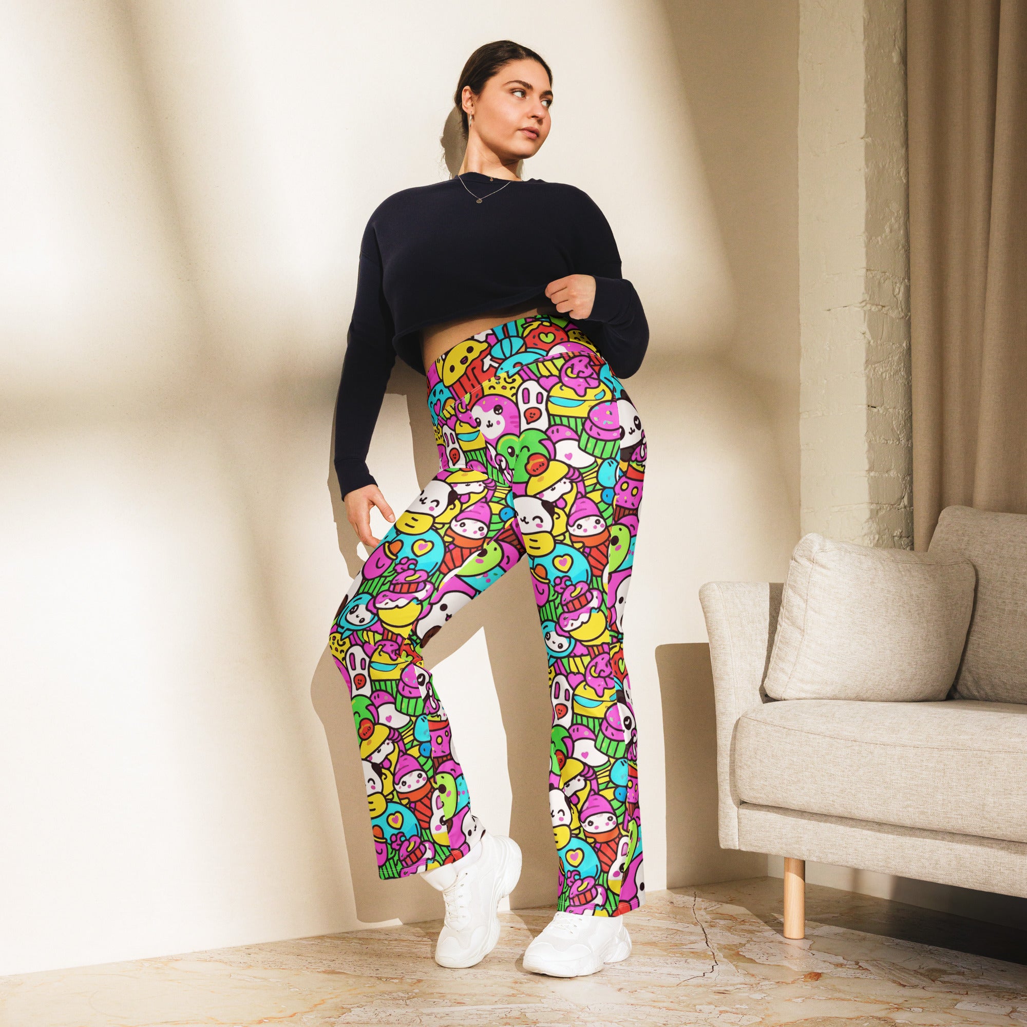 Kawaii Arcade Game Flare Leggings | GearBunch