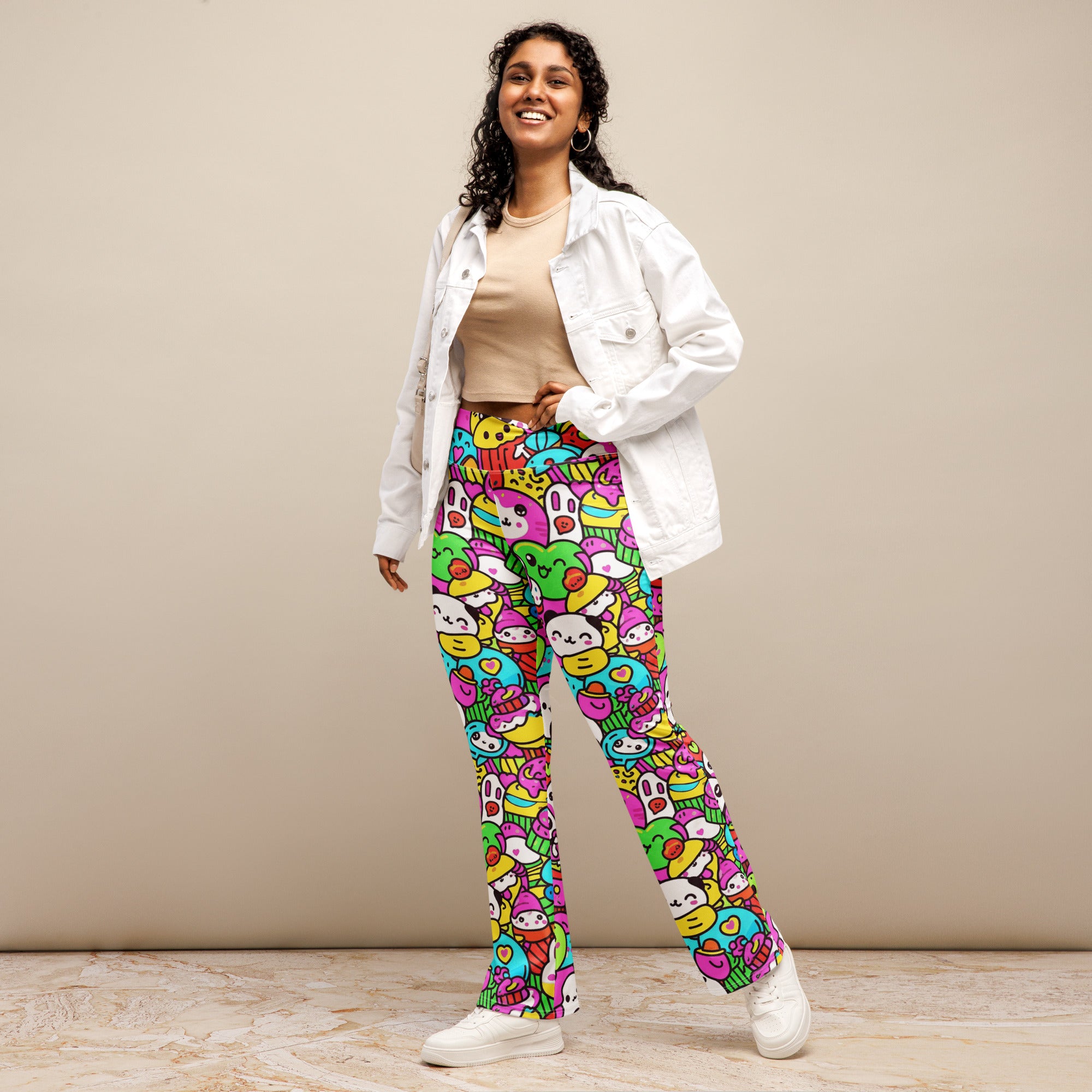 Kawaii Arcade Game Flare Leggings | GearBunch