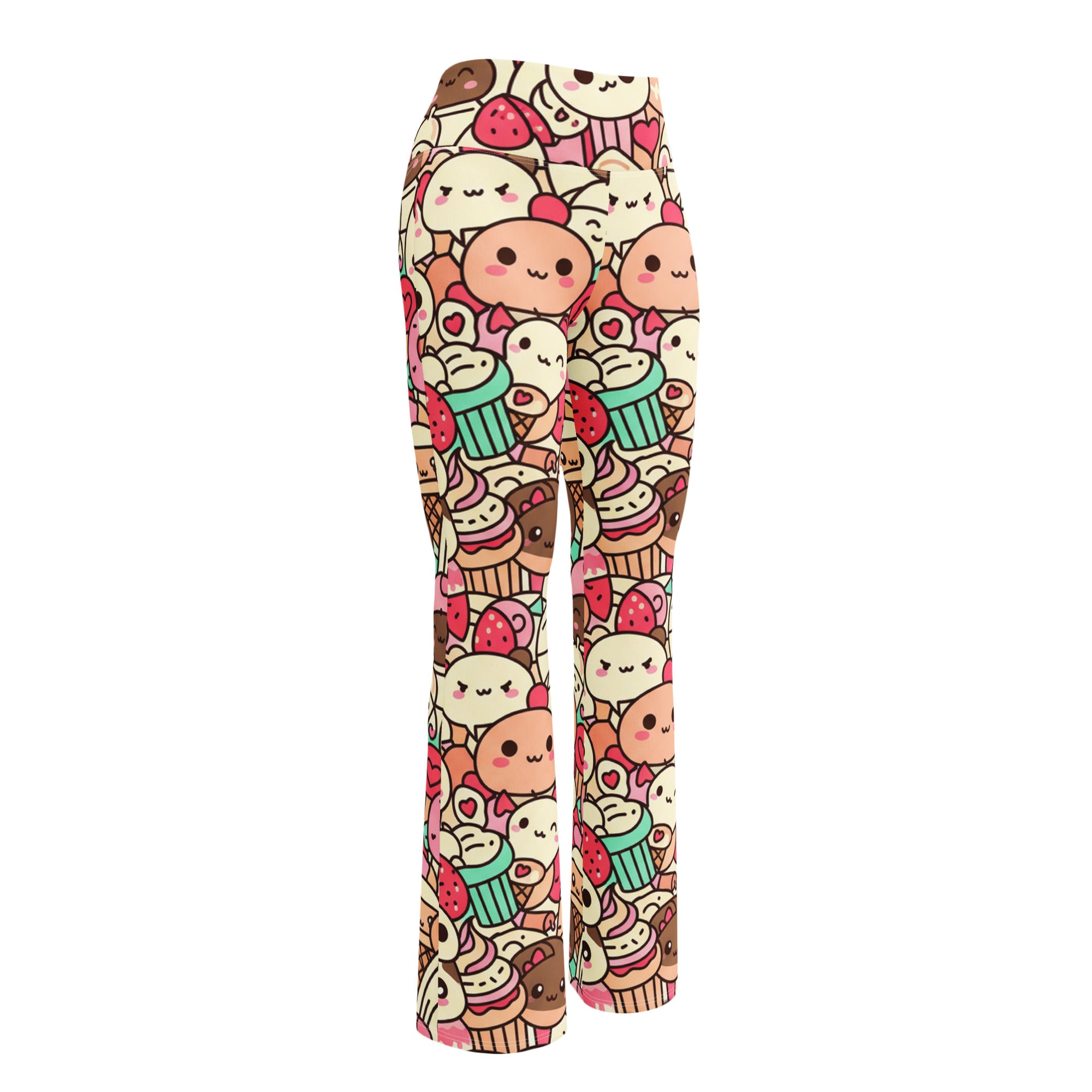 Kawaii Bakery Shop Flare Leggings | GearBunch