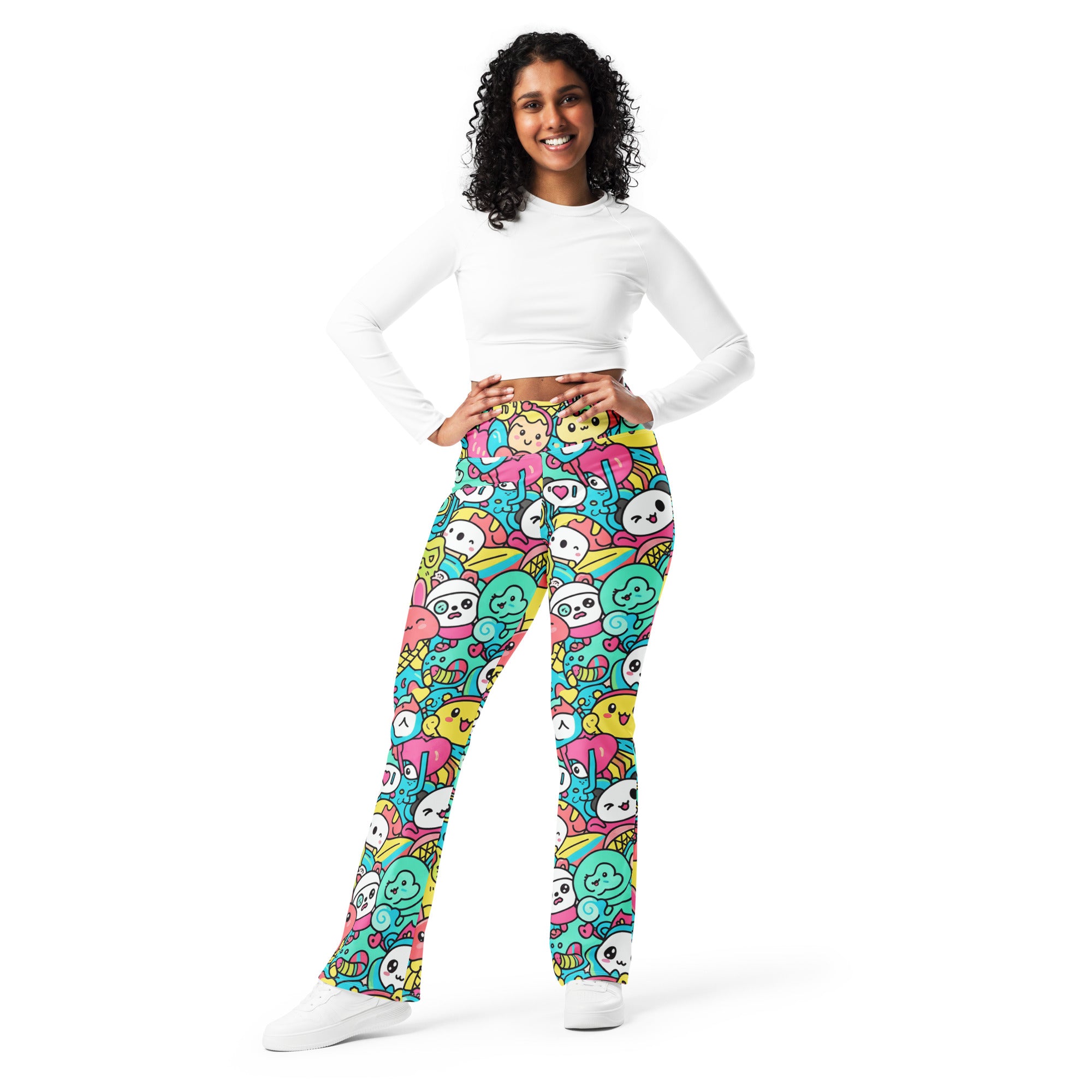 Kawaii Ocean Friends Flare Leggings | GearBunch