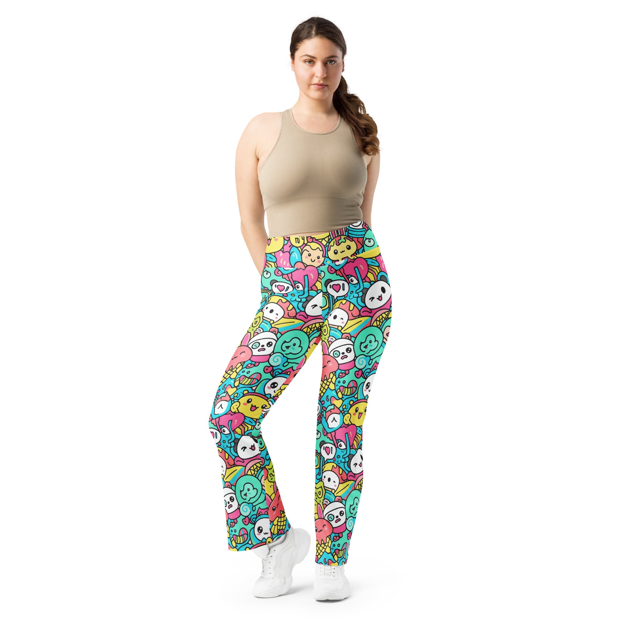 Kawaii Ocean Friends Flare Leggings | GearBunch