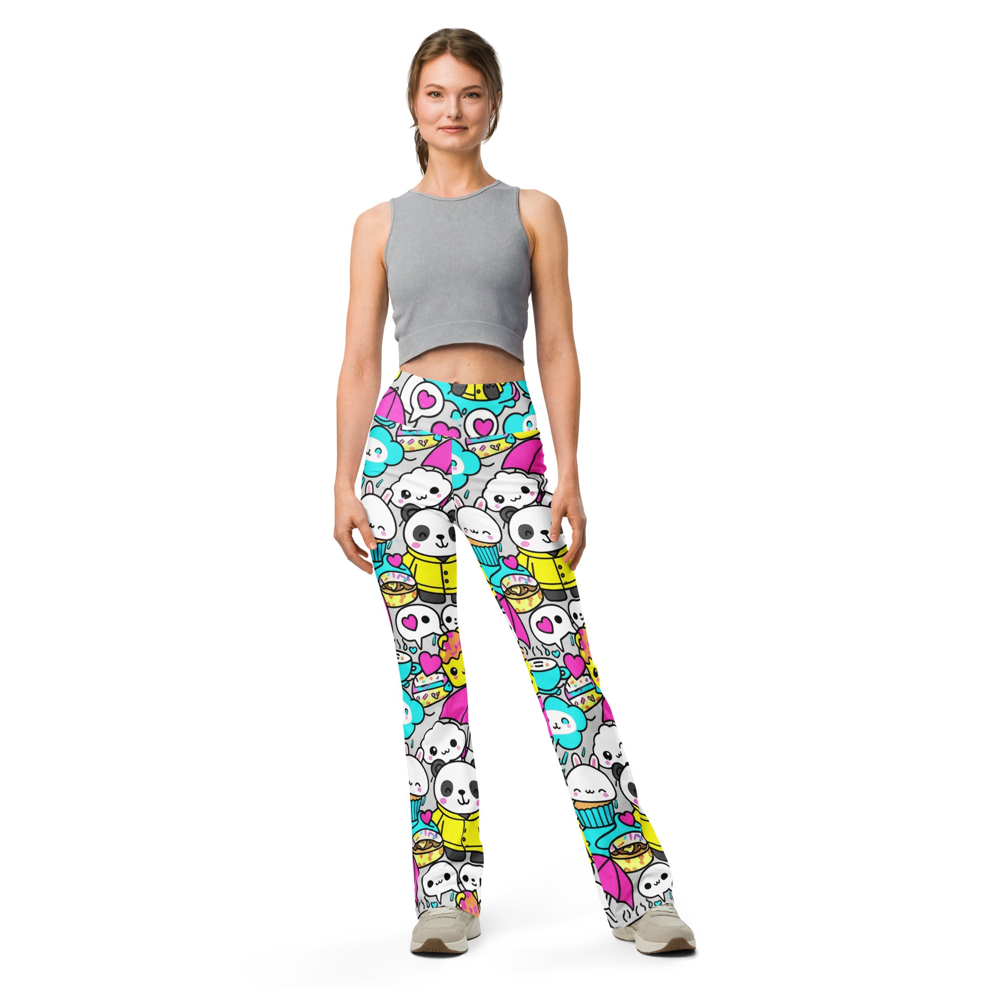 Kawaii Rainy Day Flare Leggings | GearBunch