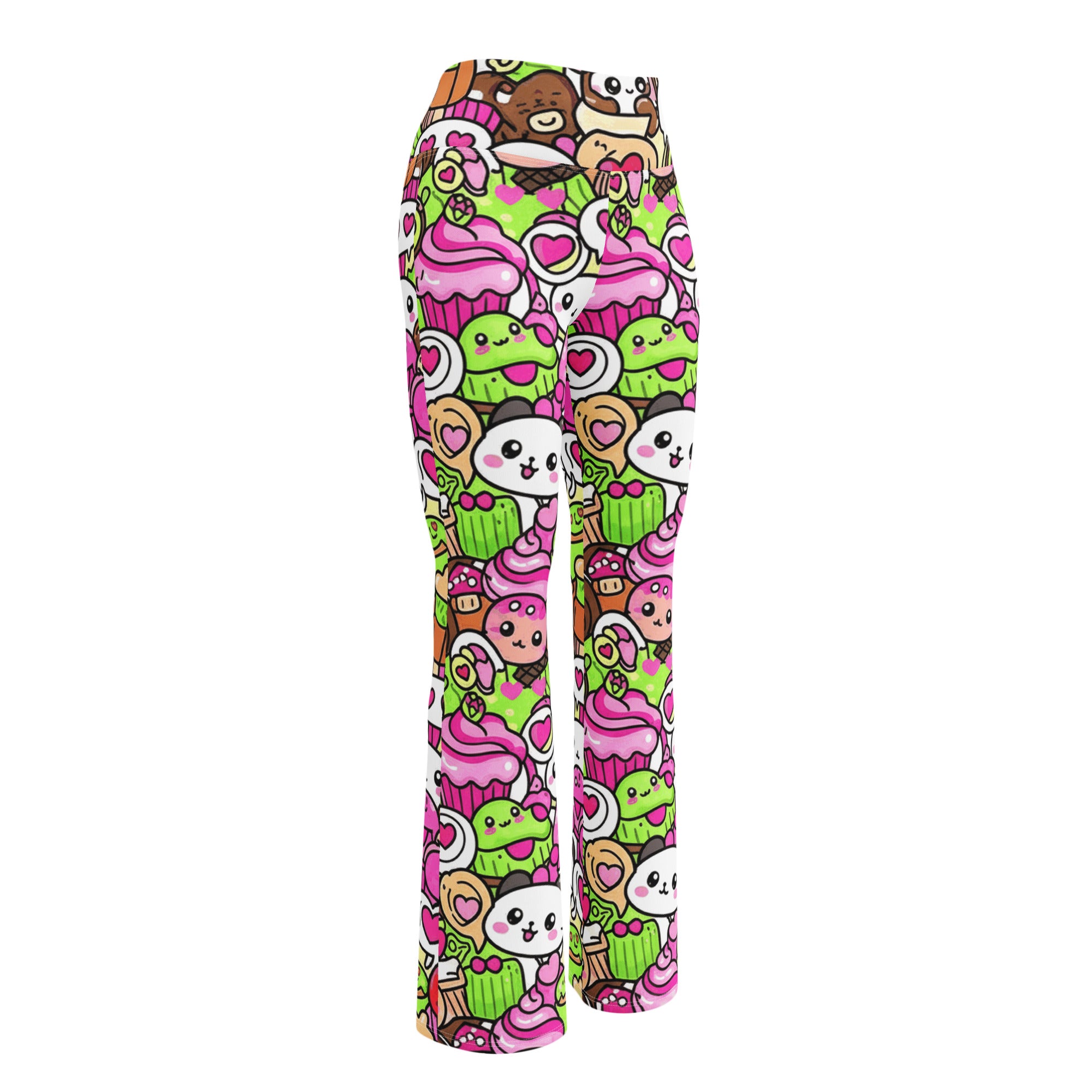 Kawaii Sakura Picnic Flare Leggings | GearBunch