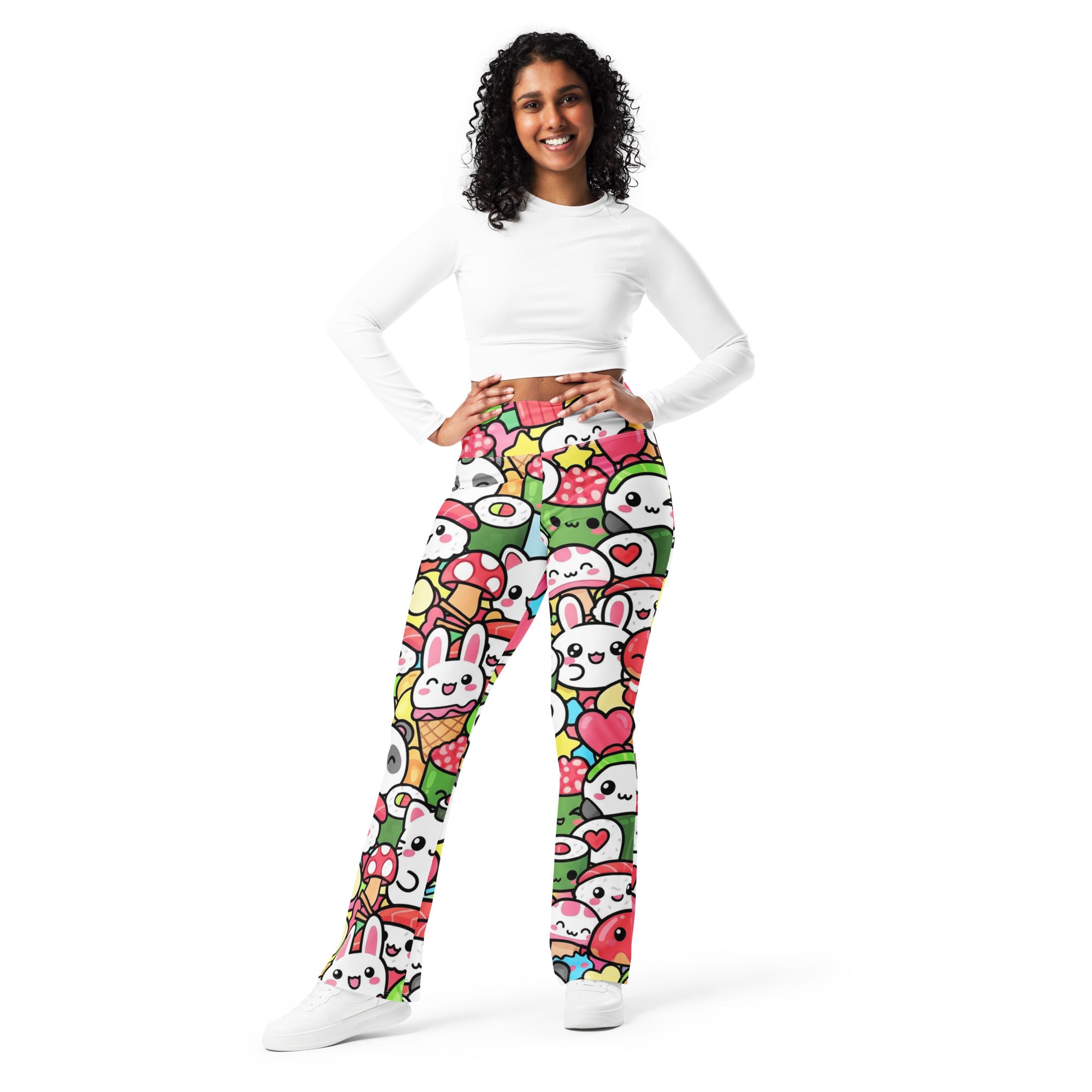 Kawaii Sushi Party Flare Leggings | GearBunch