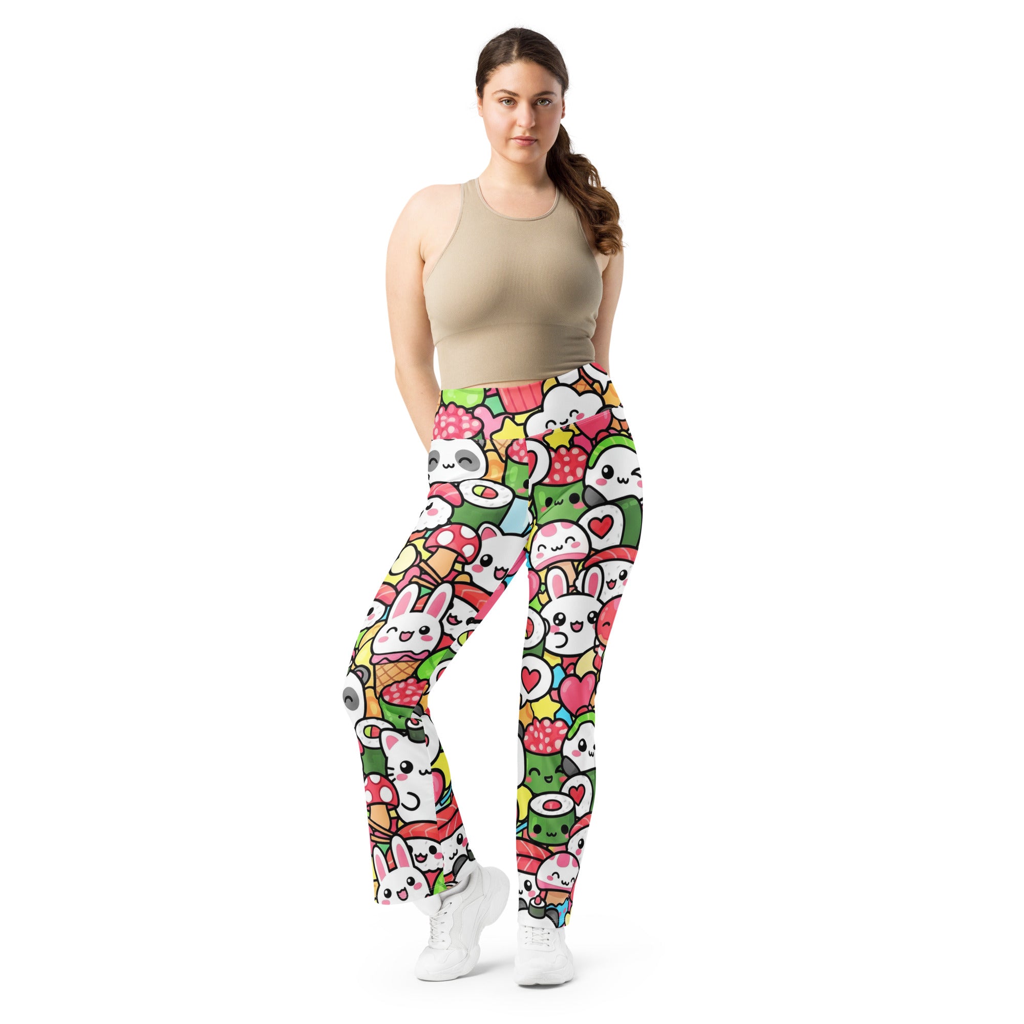 Kawaii Sushi Party Flare Leggings | GearBunch