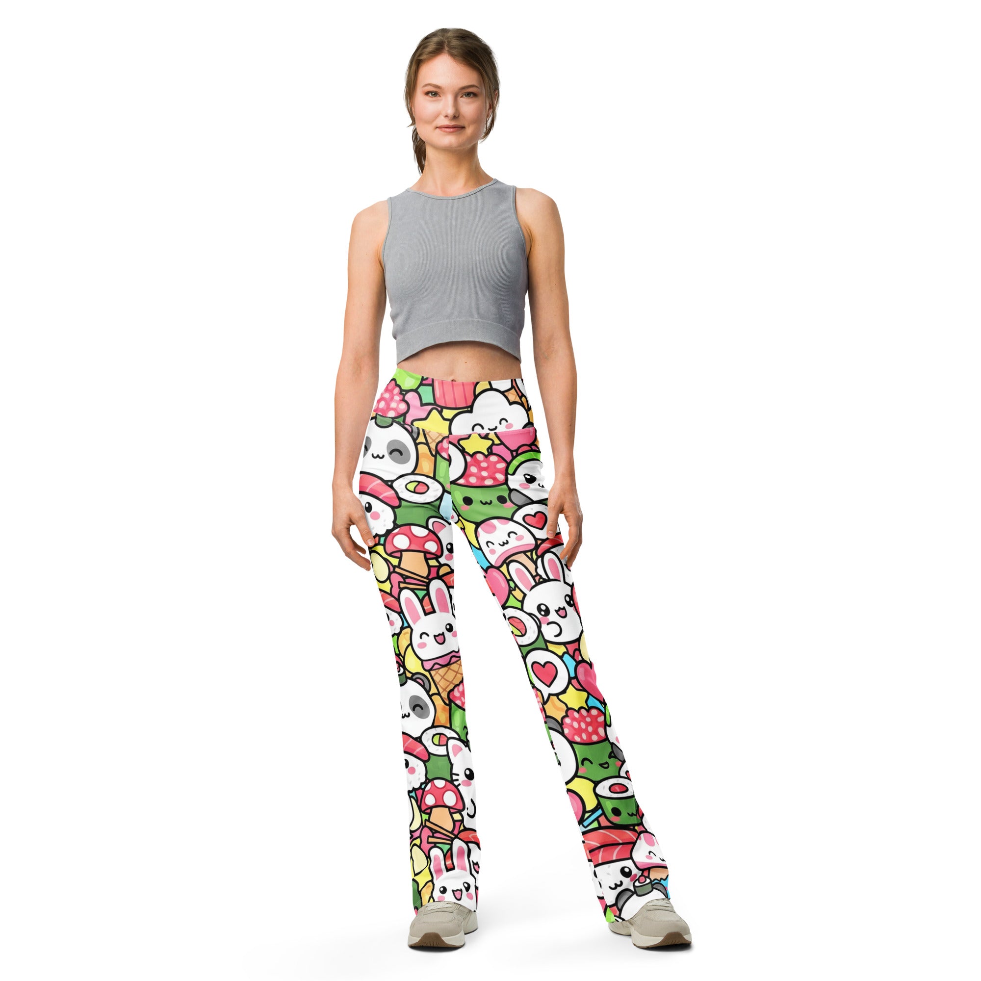 Kawaii Sushi Party Flare Leggings | GearBunch