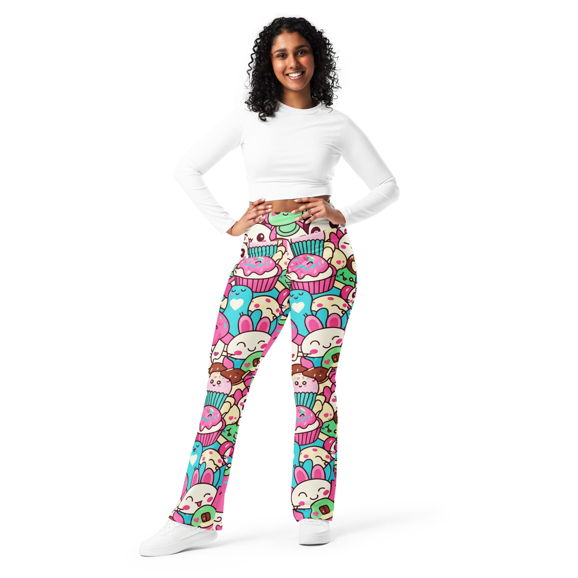 Kawaii Sweet Treats Flare Leggings | GearBunch