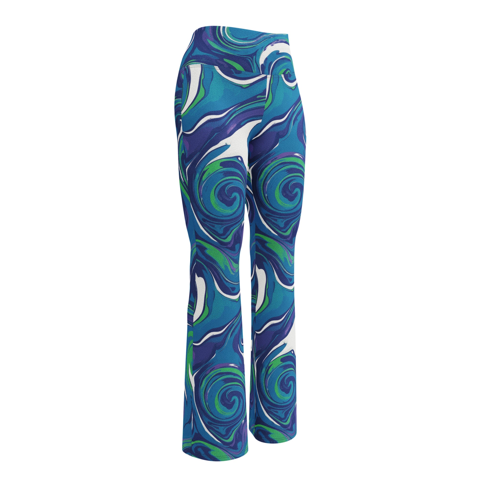 Liquid Marble Arctic Aurora Flare Leggings | GearBunch