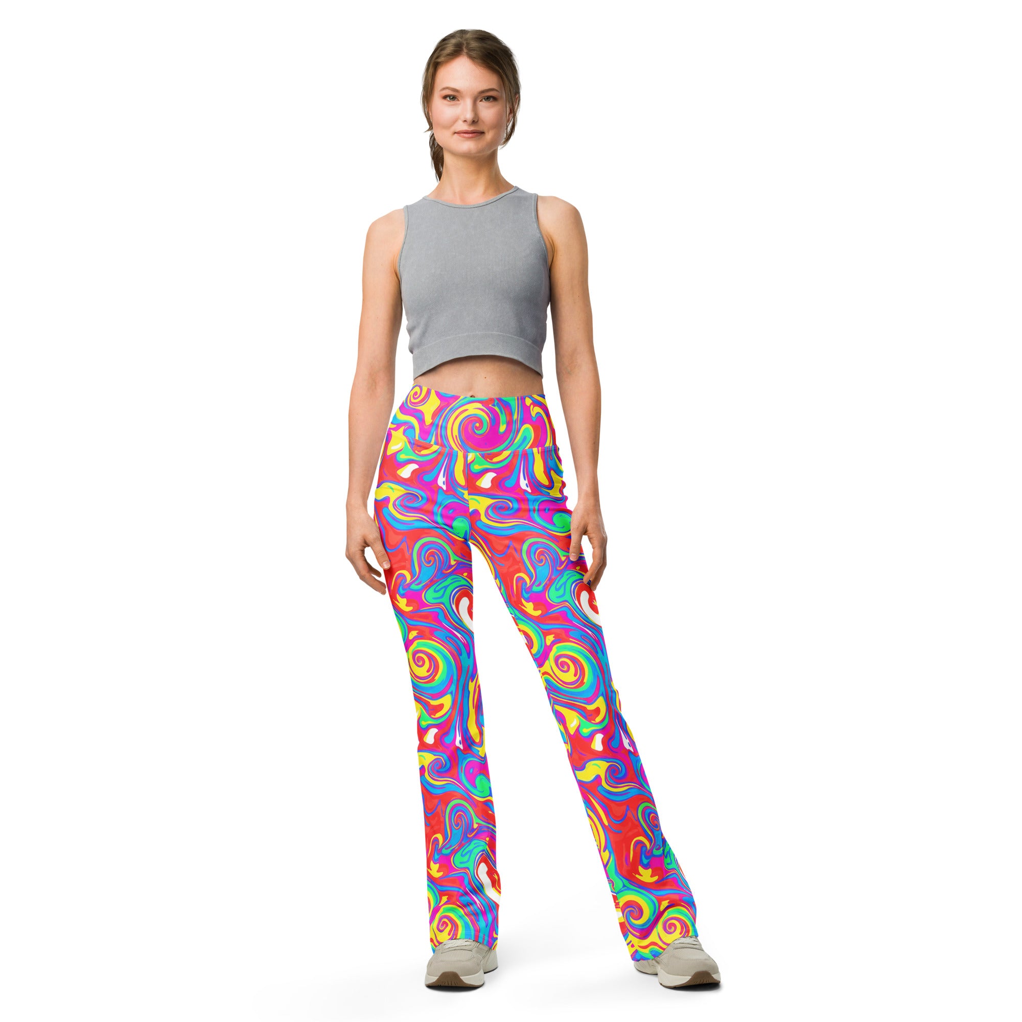 Liquid Marble Candy Pop Flare Leggings | GearBunch