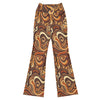 Liquid Marble Earth Agate Flare Leggings by GearBunch, featuring rich brown, amber, rust, and charcoal swirls.