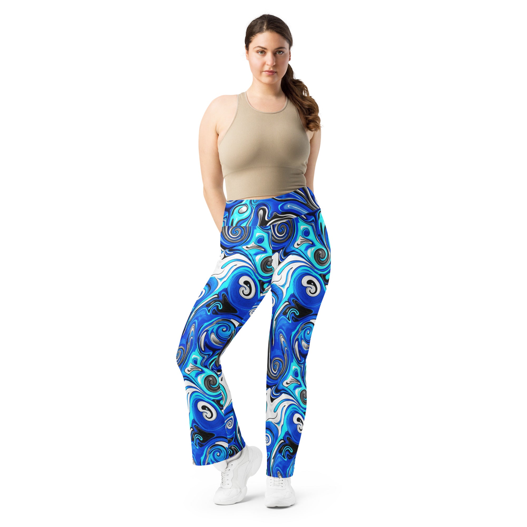 Liquid Marble Electric Storm Flare Leggings | GearBunch