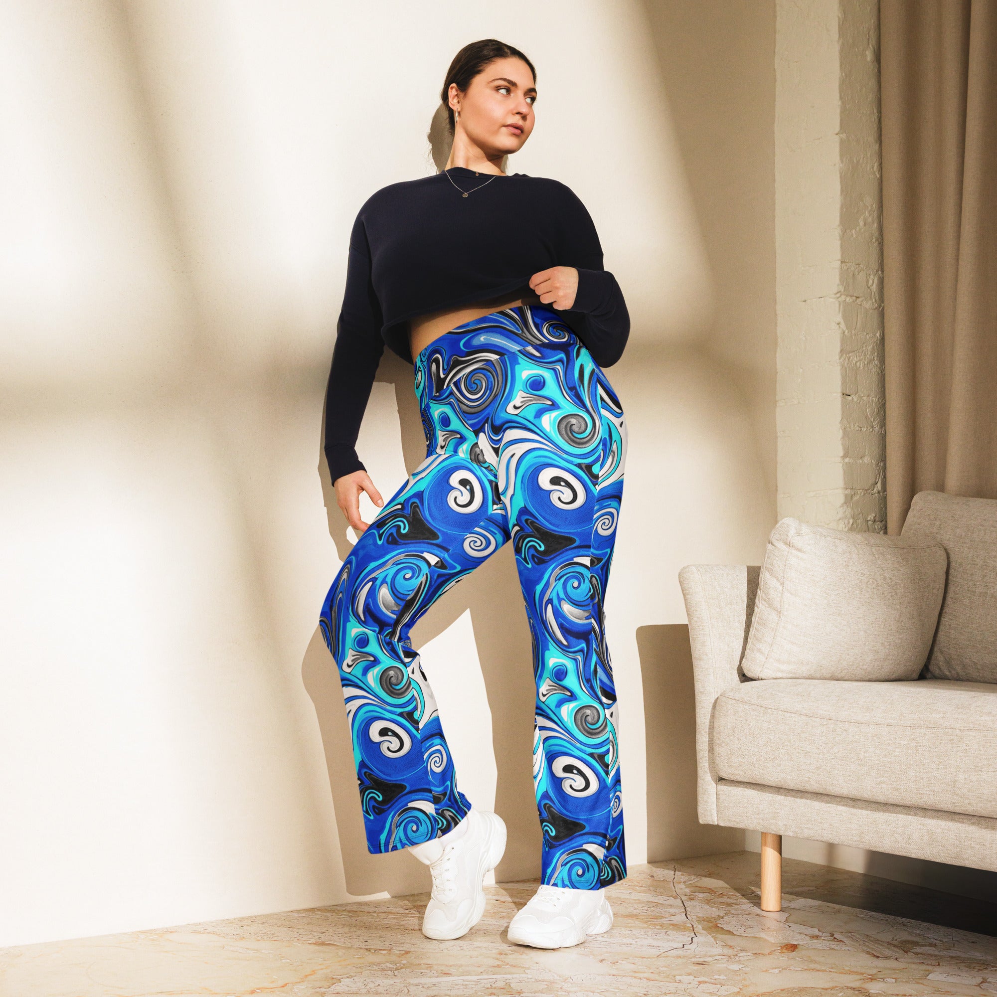Liquid Marble Electric Storm Flare Leggings | GearBunch