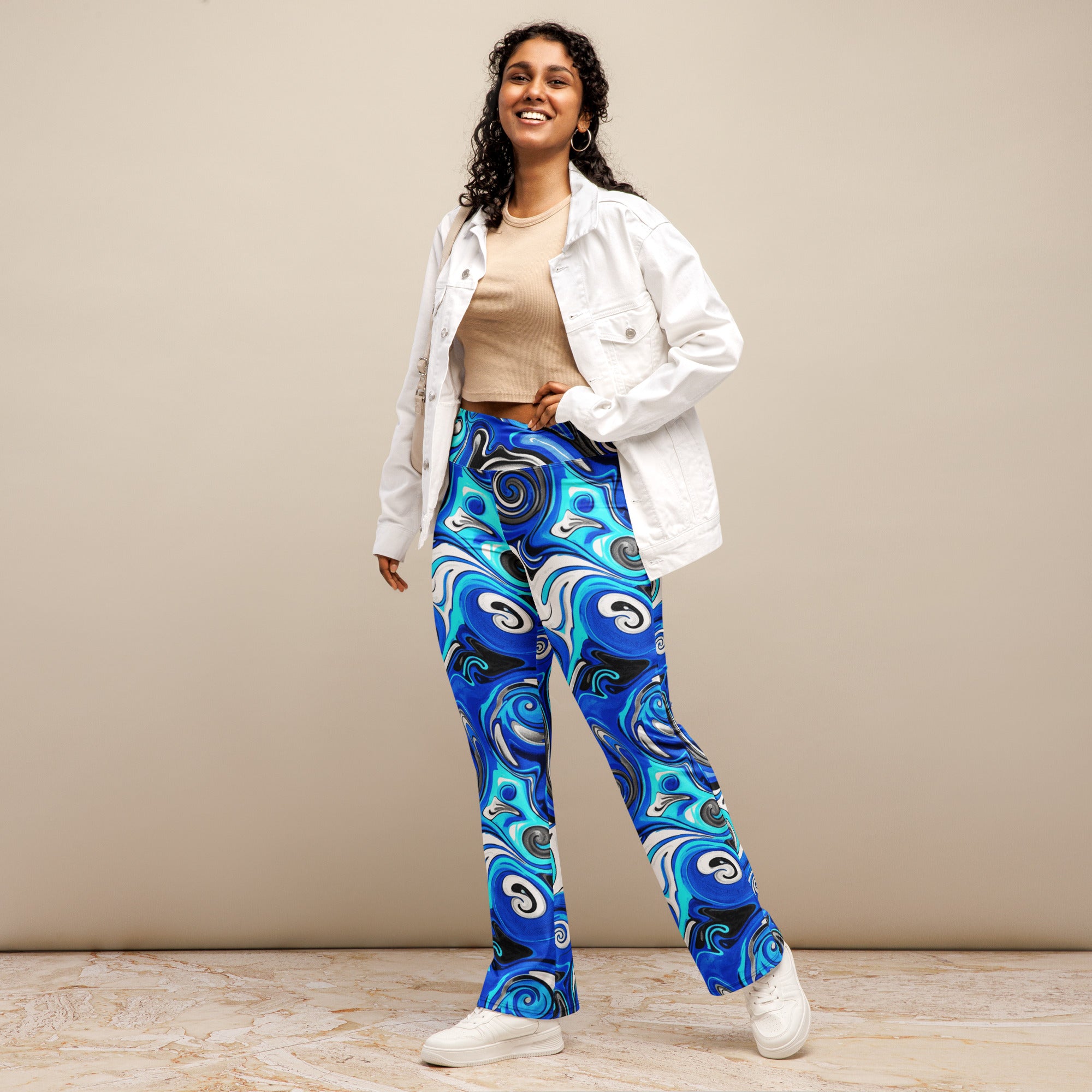 Liquid Marble Electric Storm Flare Leggings | GearBunch